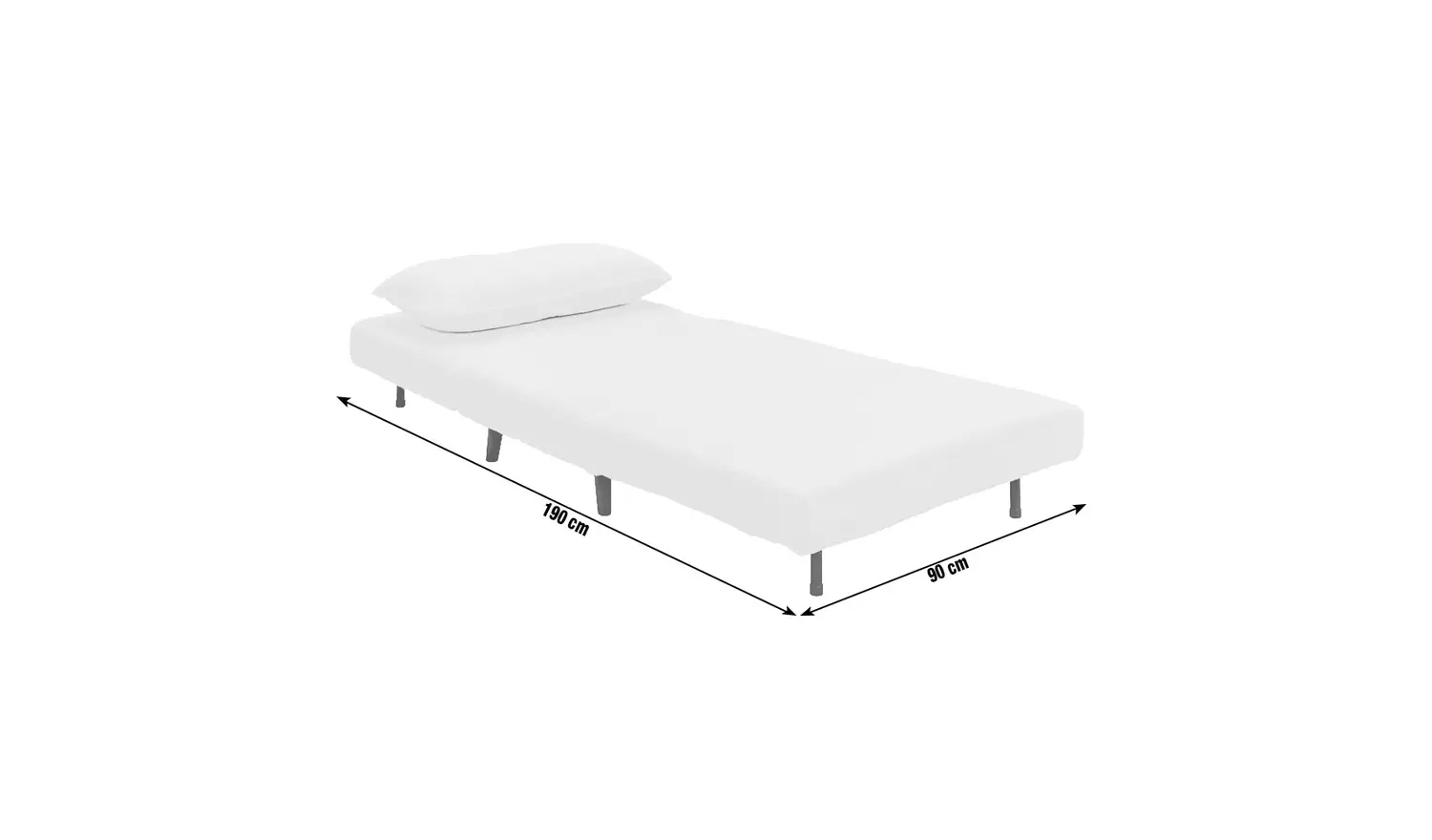 Habitat Roma Single boucle Chairbed - Cream