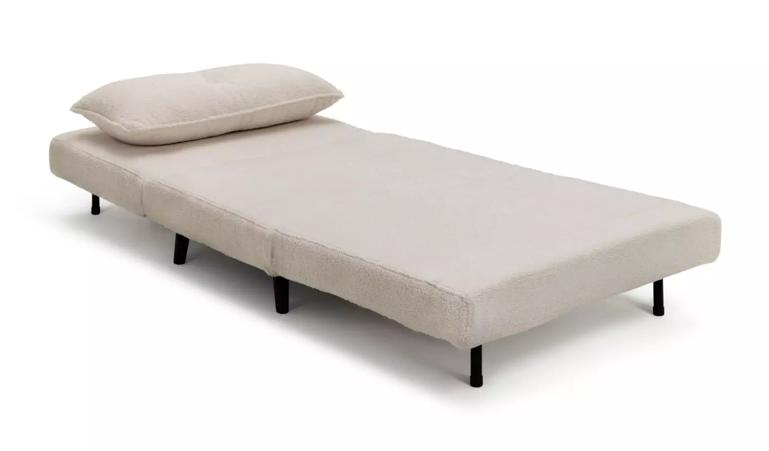 Habitat Roma Single boucle Chairbed - Cream