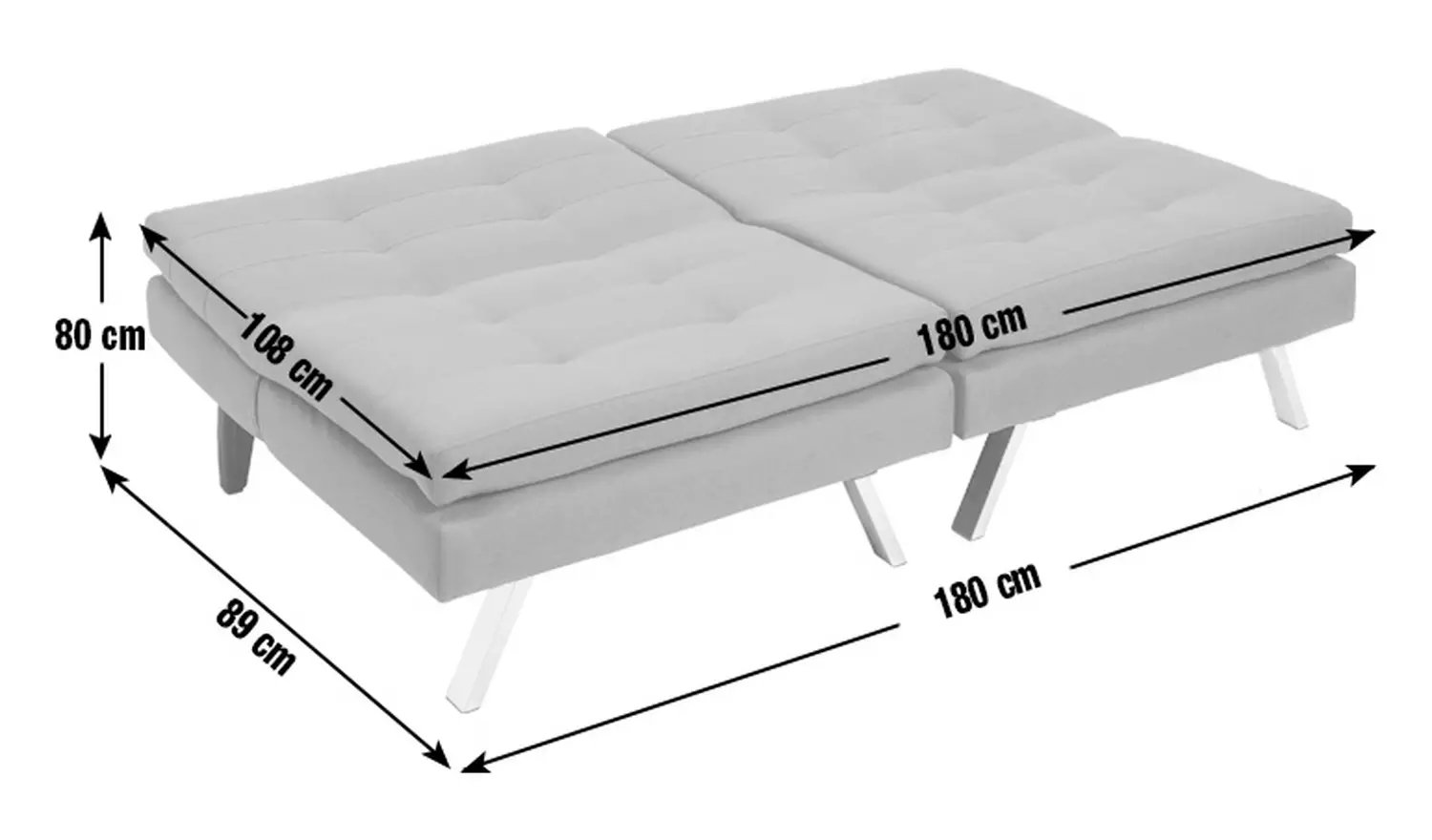 Argos Home Duo Fabric Clic Clac Sofa Bed - Teal