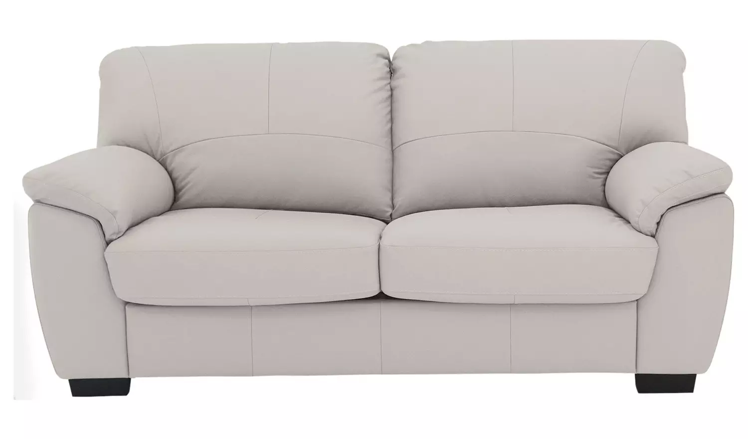 Argos Home Milano Leather 2 Seater Sofa Bed - Light Grey