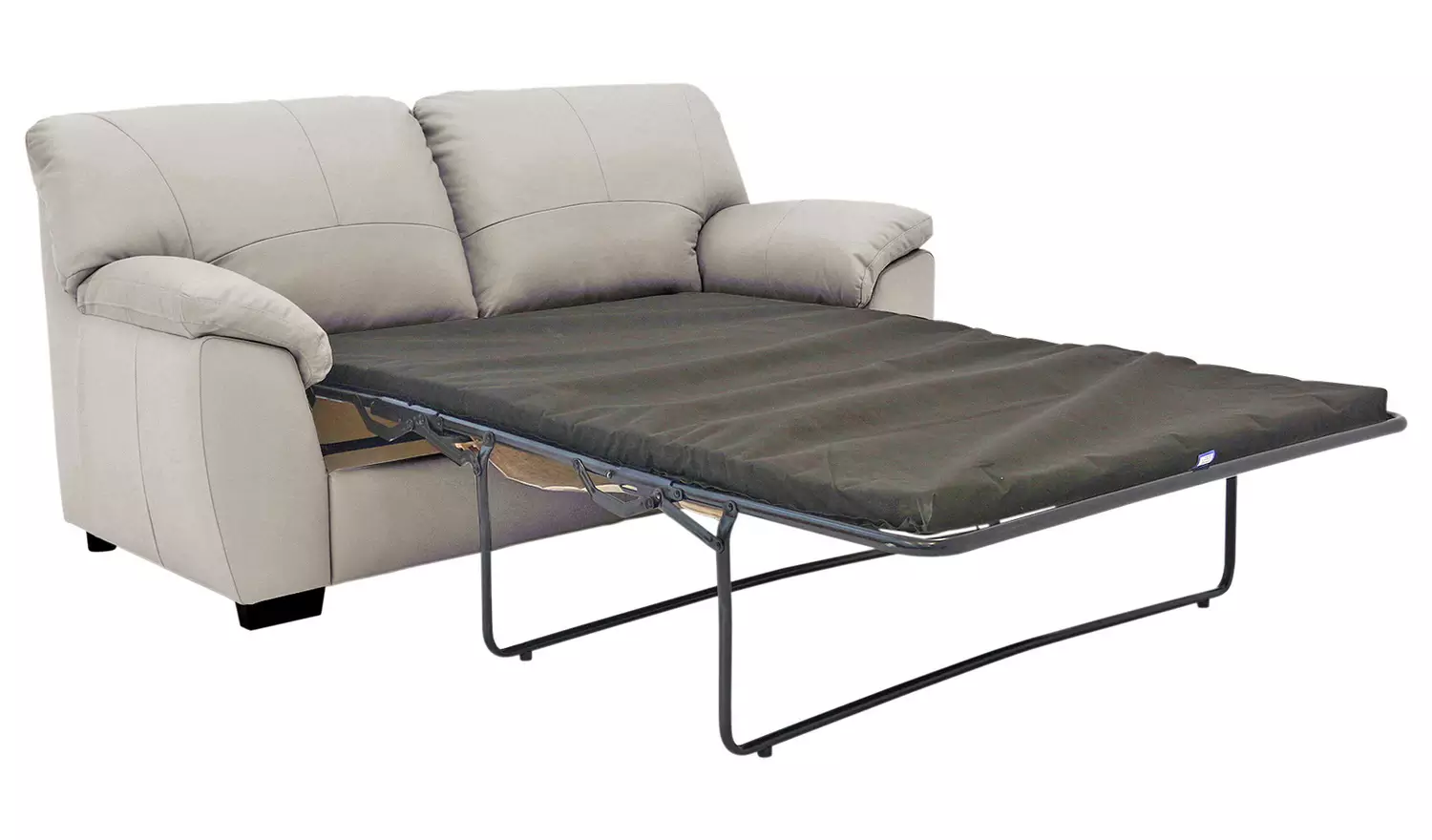 Argos Home Milano Leather 2 Seater Sofa Bed - Light Grey