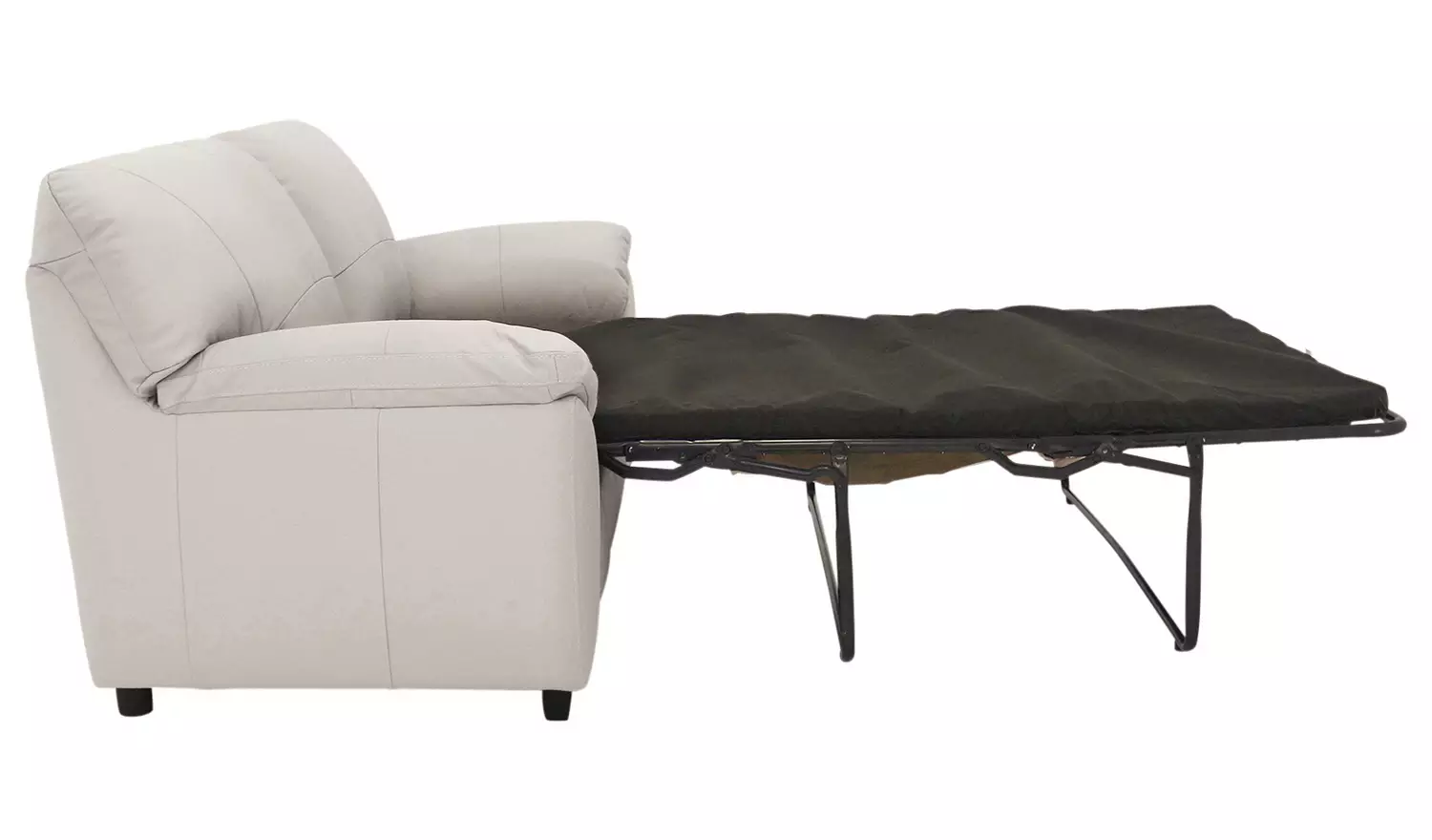 Argos Home Milano Leather 2 Seater Sofa Bed - Light Grey