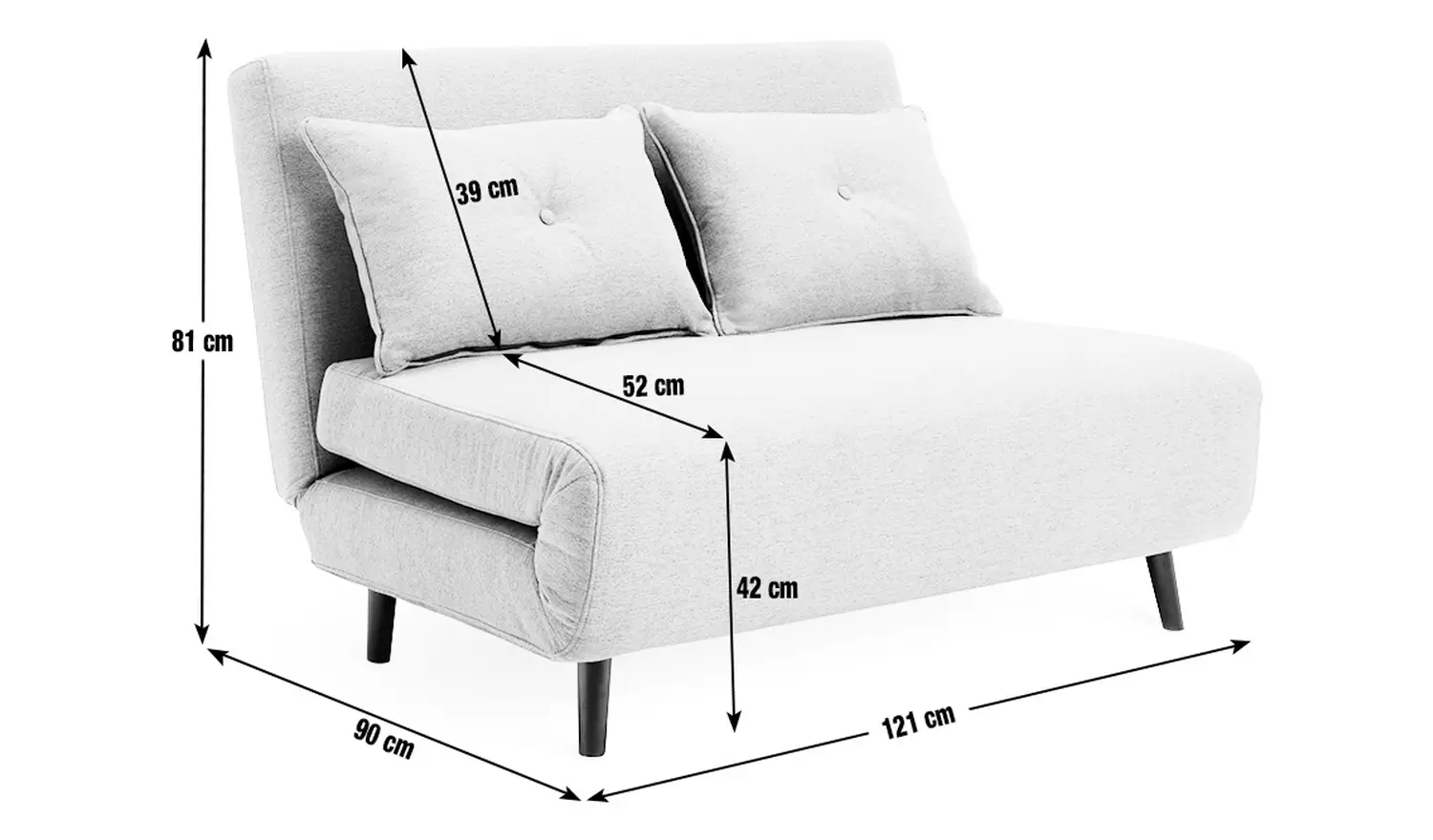 Habitat Roma Double Velvet Chairbed - Blue