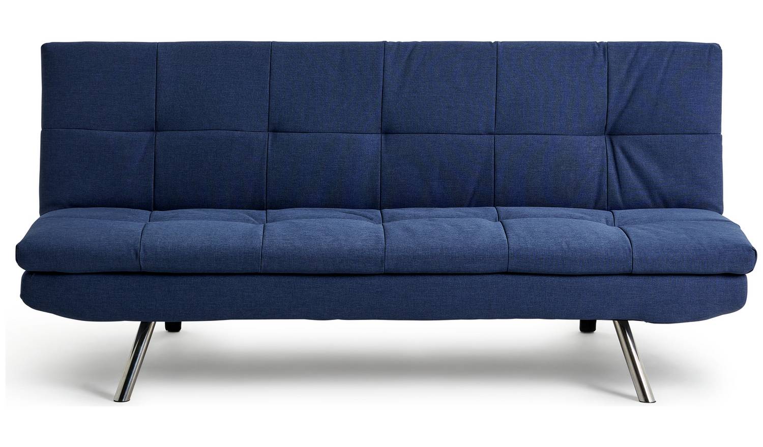 Habitat Nolan Fabric 3 Seater Clic Clac Sofa Bed-Denim Blue