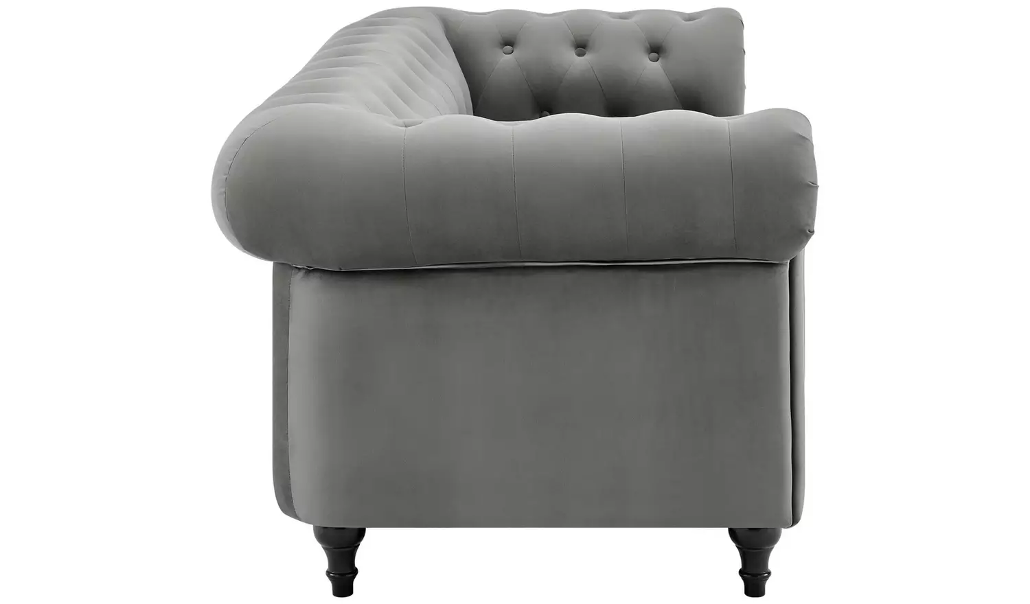 Habitat Chesterfield 2 Seater Velvet Sofa Bed - Charcoal