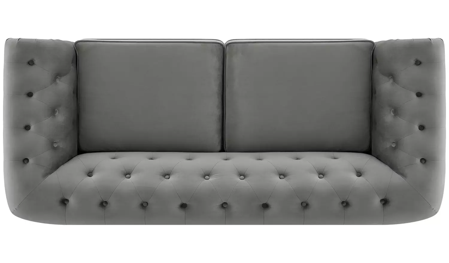 Habitat Chesterfield 2 Seater Velvet Sofa Bed - Charcoal