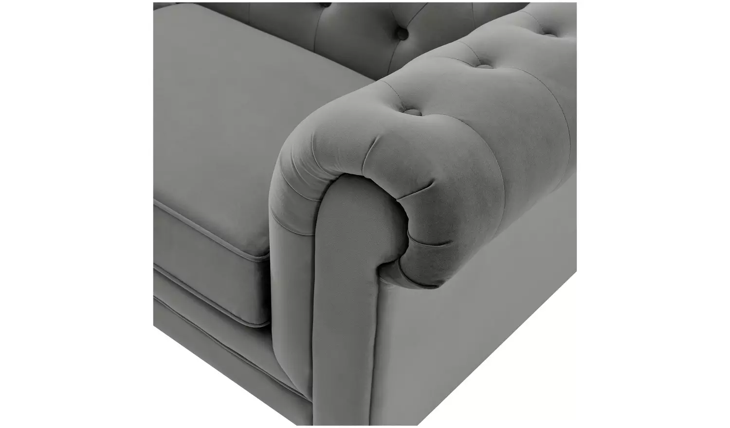 Habitat Chesterfield 2 Seater Velvet Sofa Bed - Charcoal