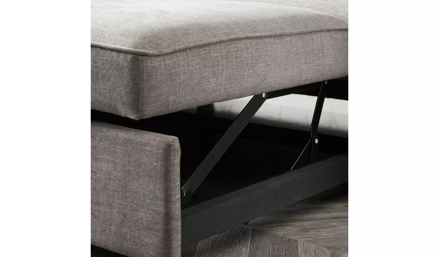 Kyoto Noah Fabric Reversible Corner Sofa Bed - Grey