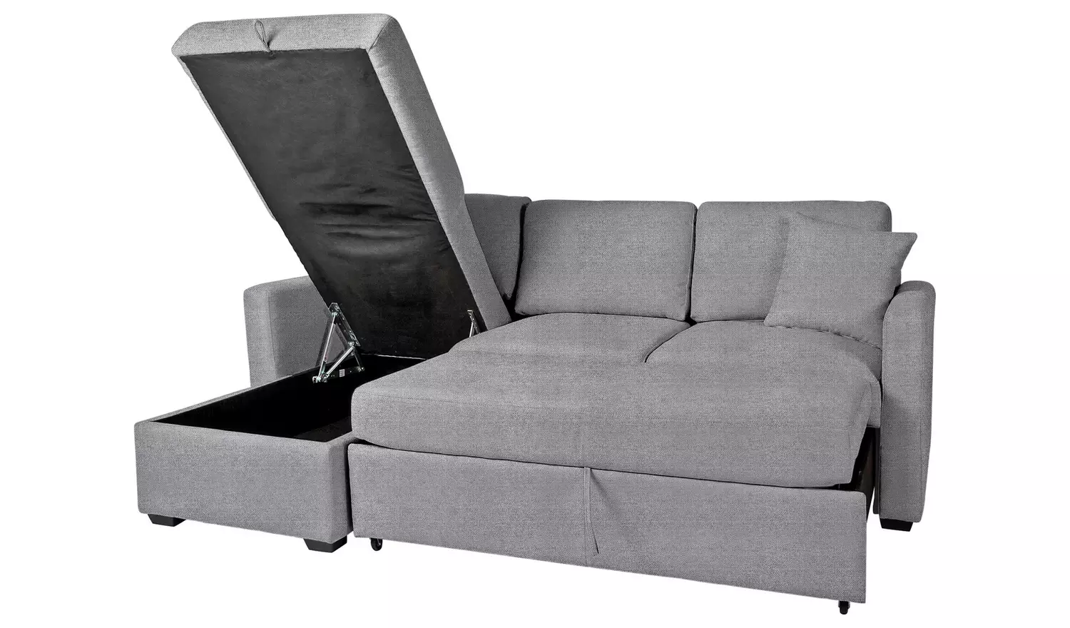 Habitat Reagan Left Hand Storage Chaise Sofa Bed - Grey