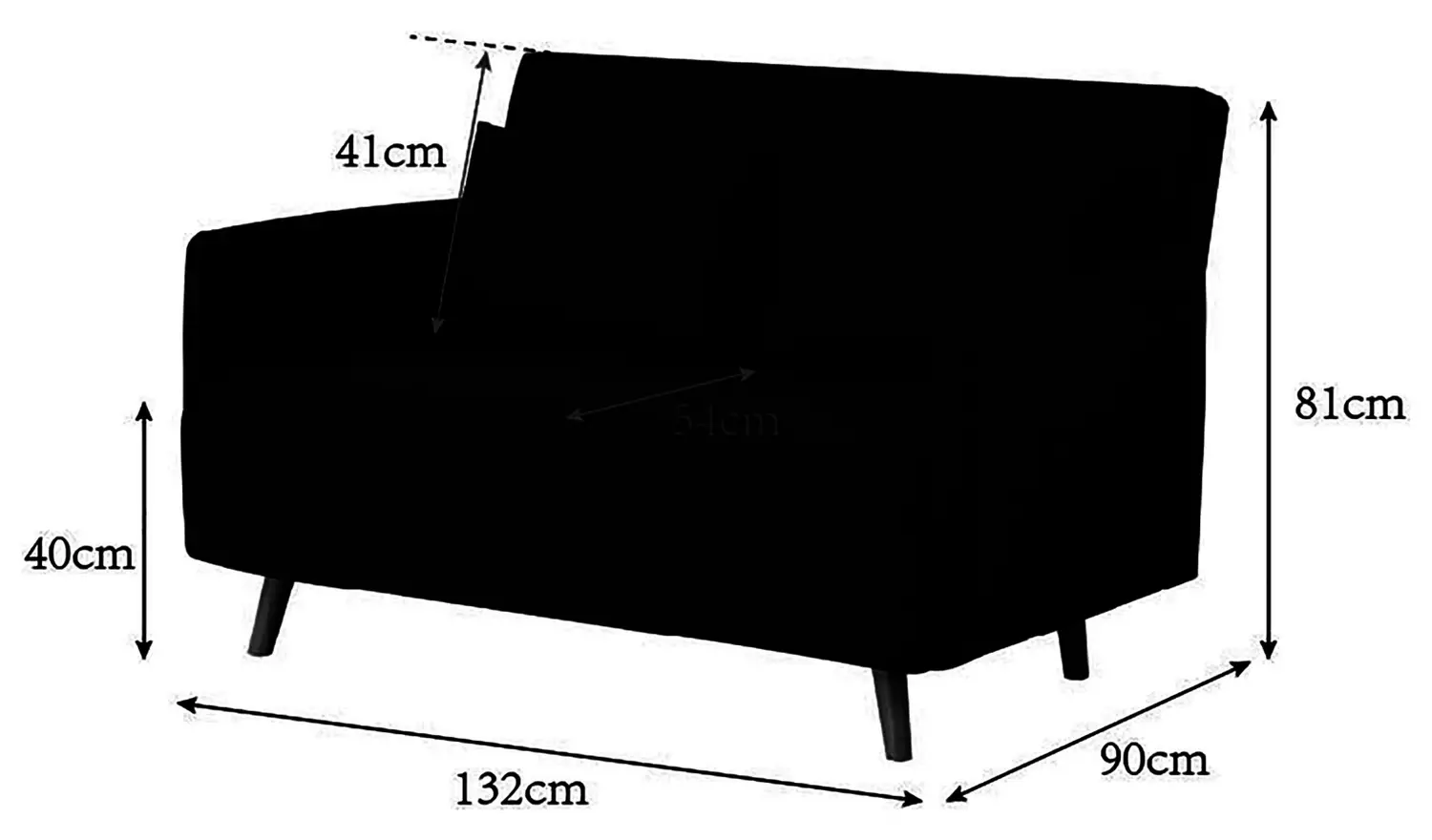 Habitat Alex Fabric Small Double Sofa Bed - Charcoal