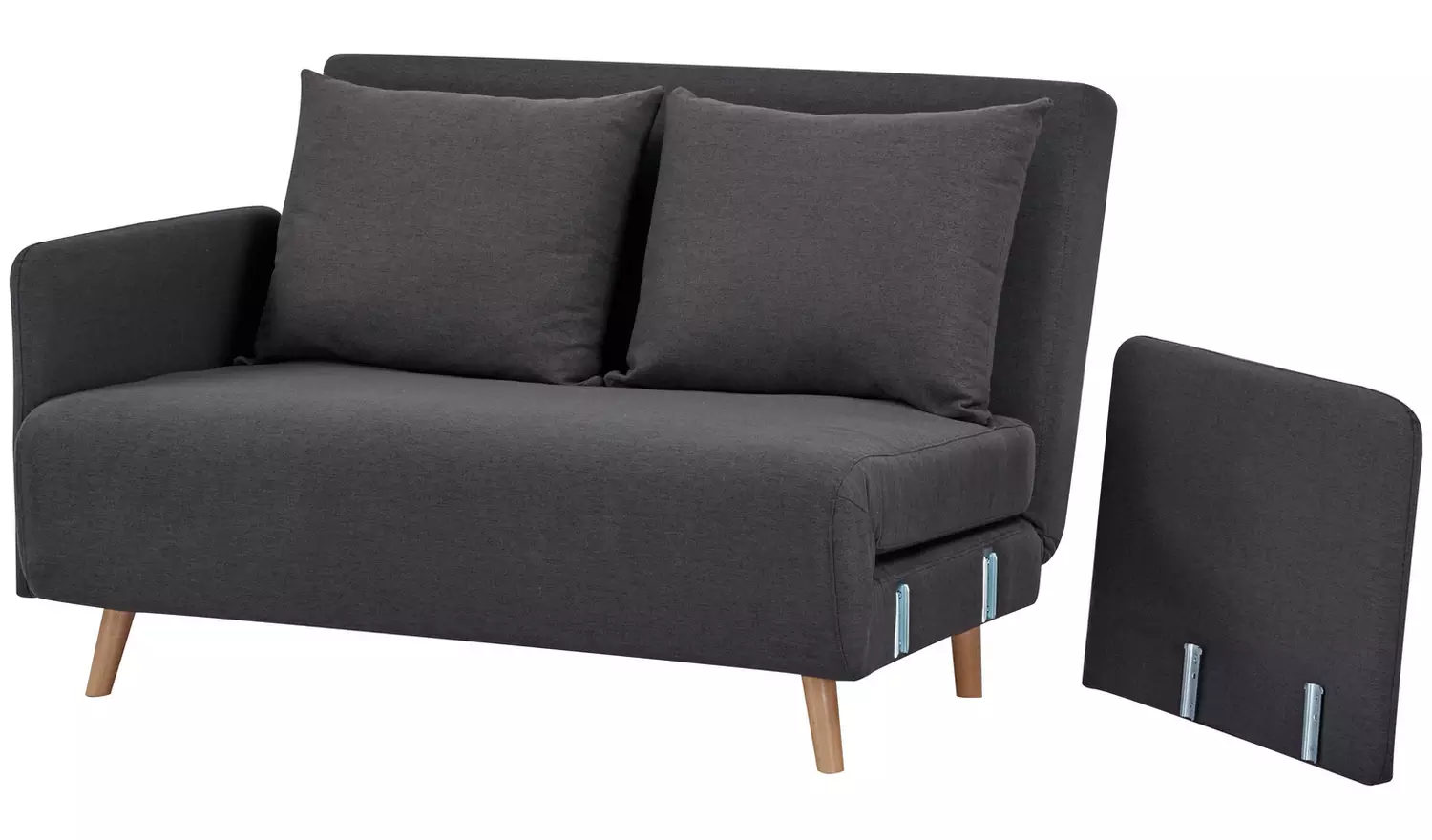 Habitat Alex Fabric Small Double Sofa Bed - Charcoal