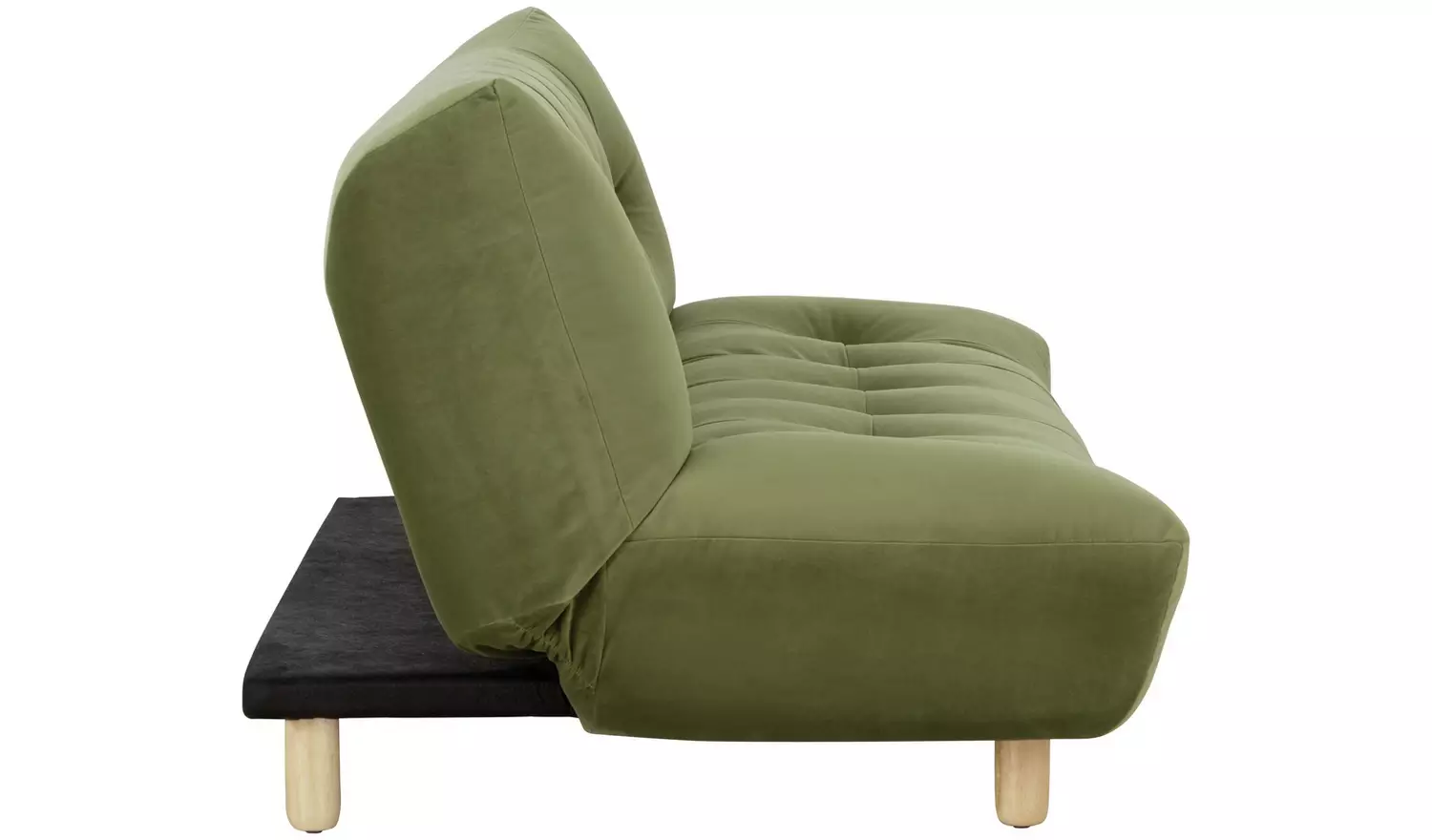 Habitat Kota 3 Seater Velvet Clic Clac Sofa Bed - Green