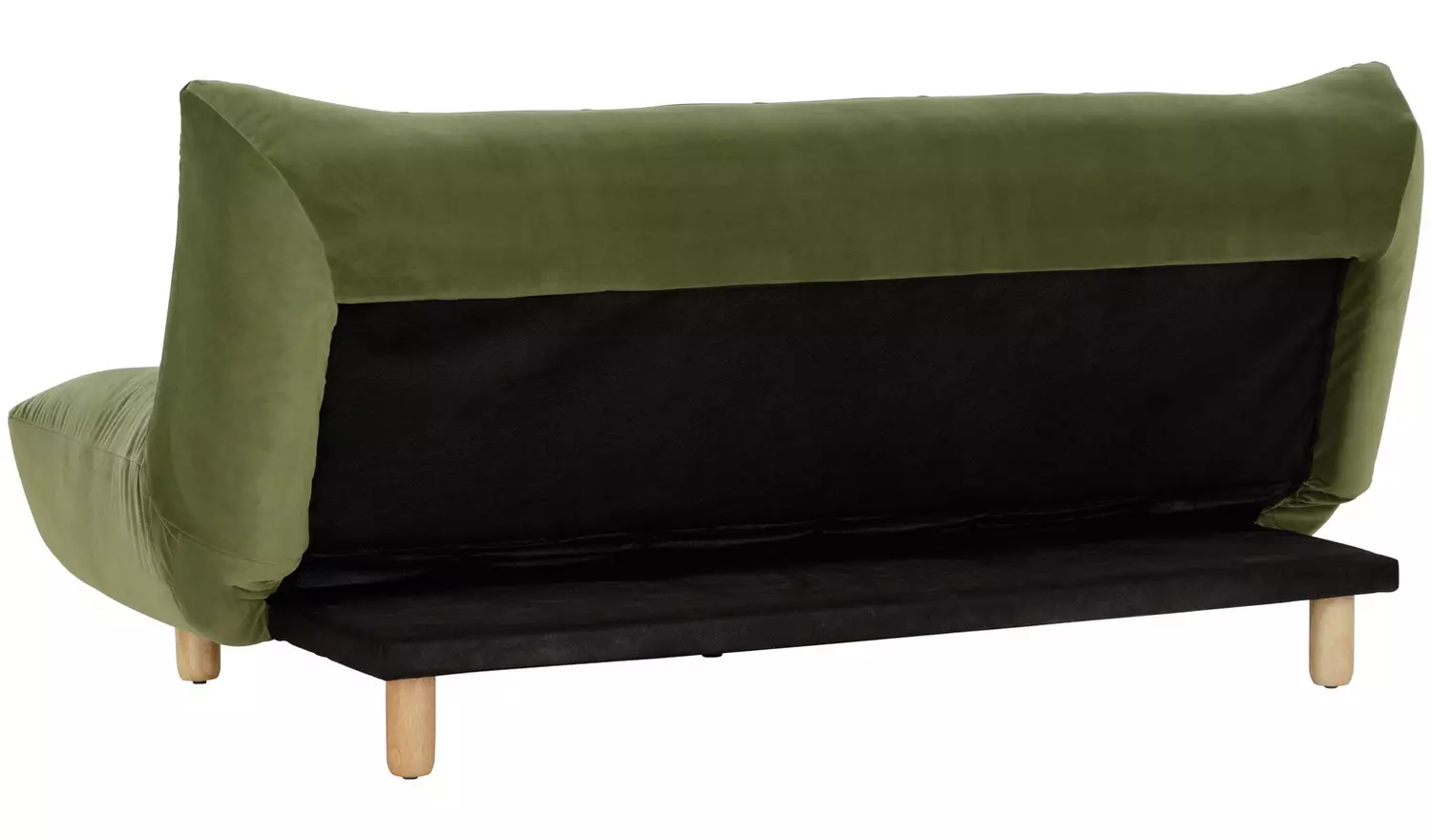 Habitat Kota 3 Seater Velvet Clic Clac Sofa Bed - Green
