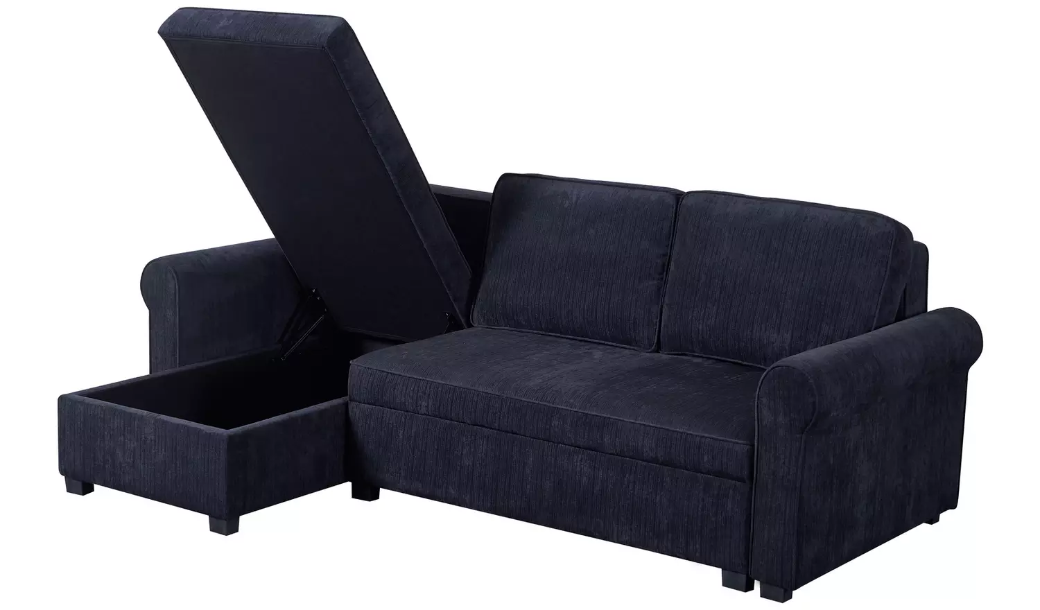 Argos Home Addie Velvet Reversible Storage Sofa Bed-Charcoal