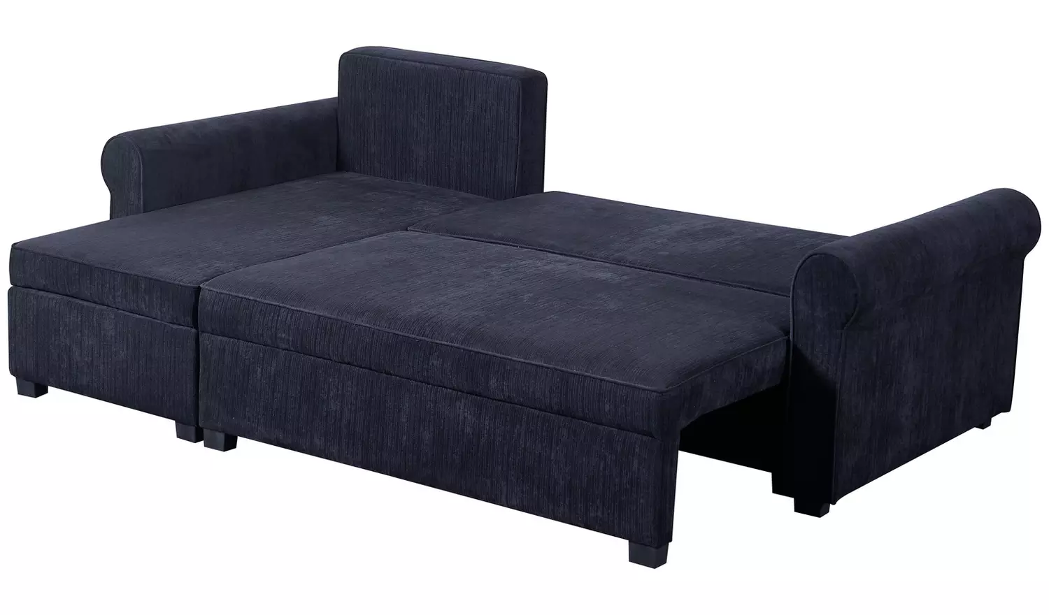 Argos Home Addie Velvet Reversible Storage Sofa Bed-Charcoal
