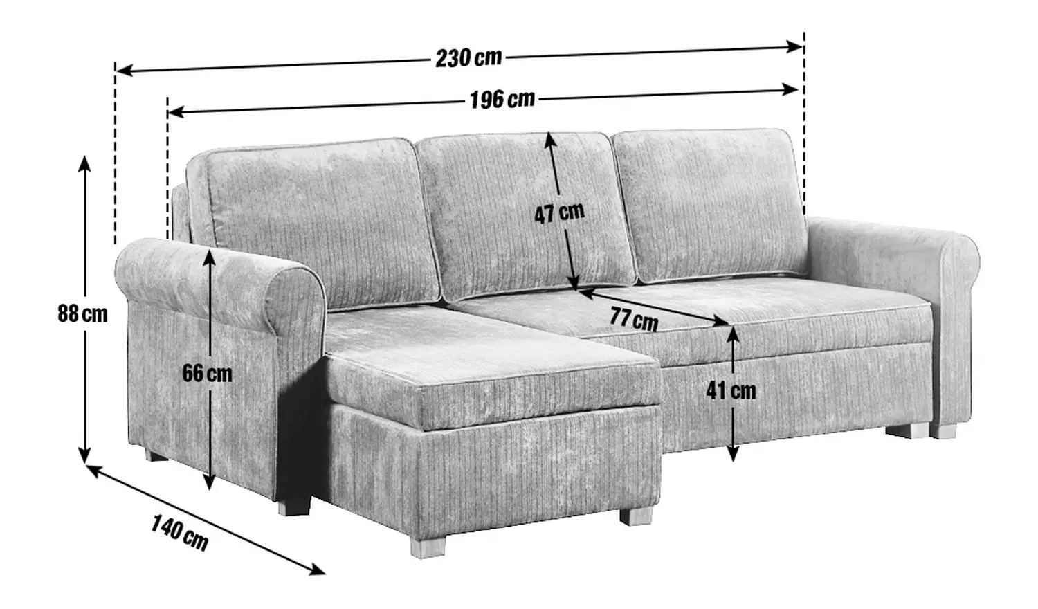 Argos Home Addie Velvet Reversible Storage Sofa Bed-Charcoal