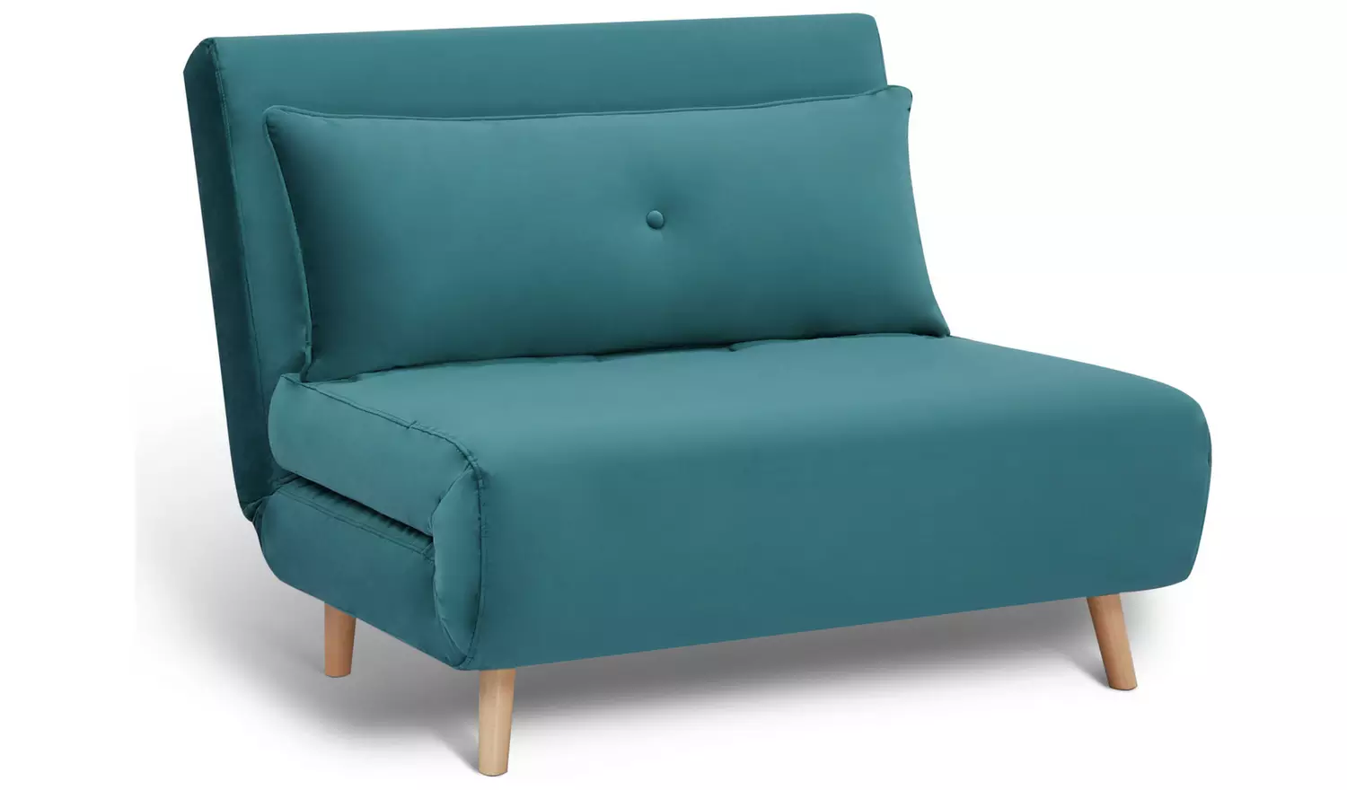 Habitat Roma Small Double Velvet Chairbed - Teal