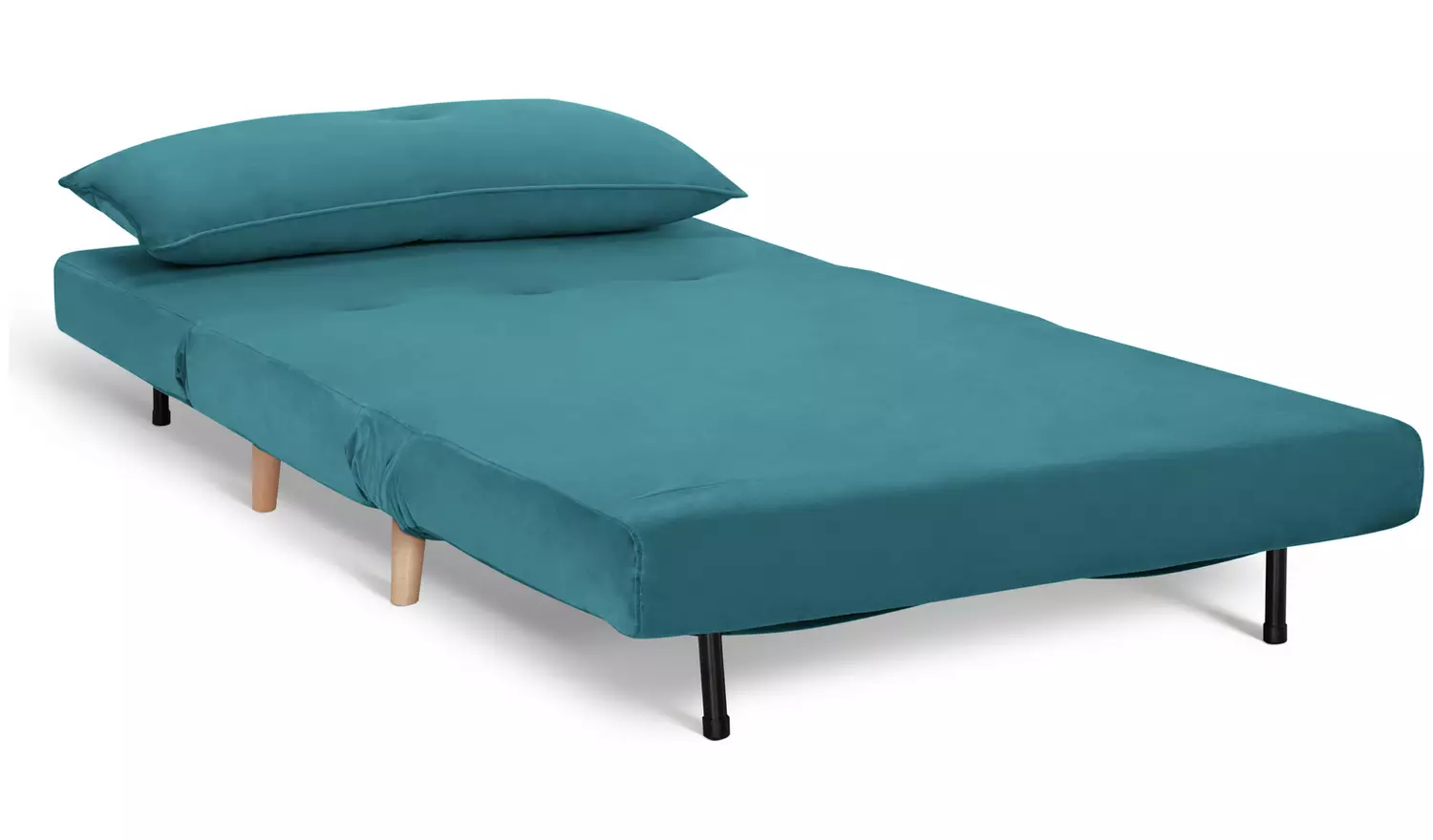Habitat Roma Small Double Velvet Chairbed - Teal