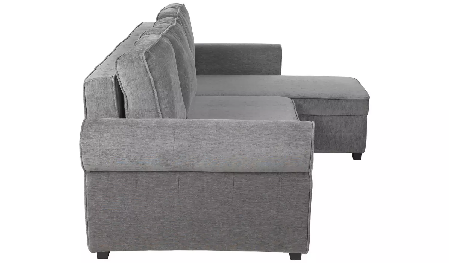 Argos Home Addie Velvet Reversible Storage Sofa Bed - Grey