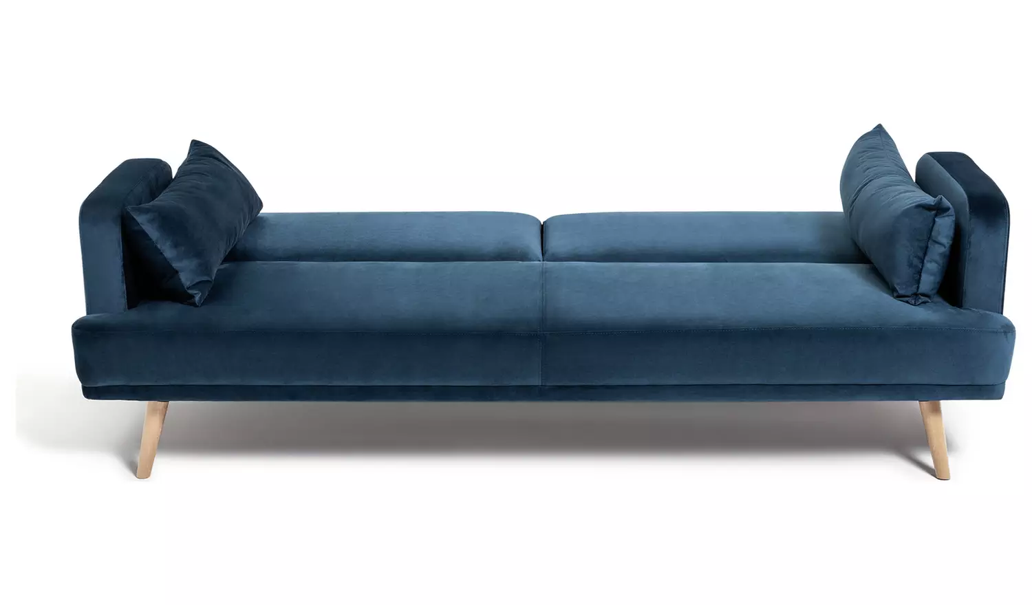 Habitat Andy Velvet 3 Seater Clic Clac Sofa Bed - Blue