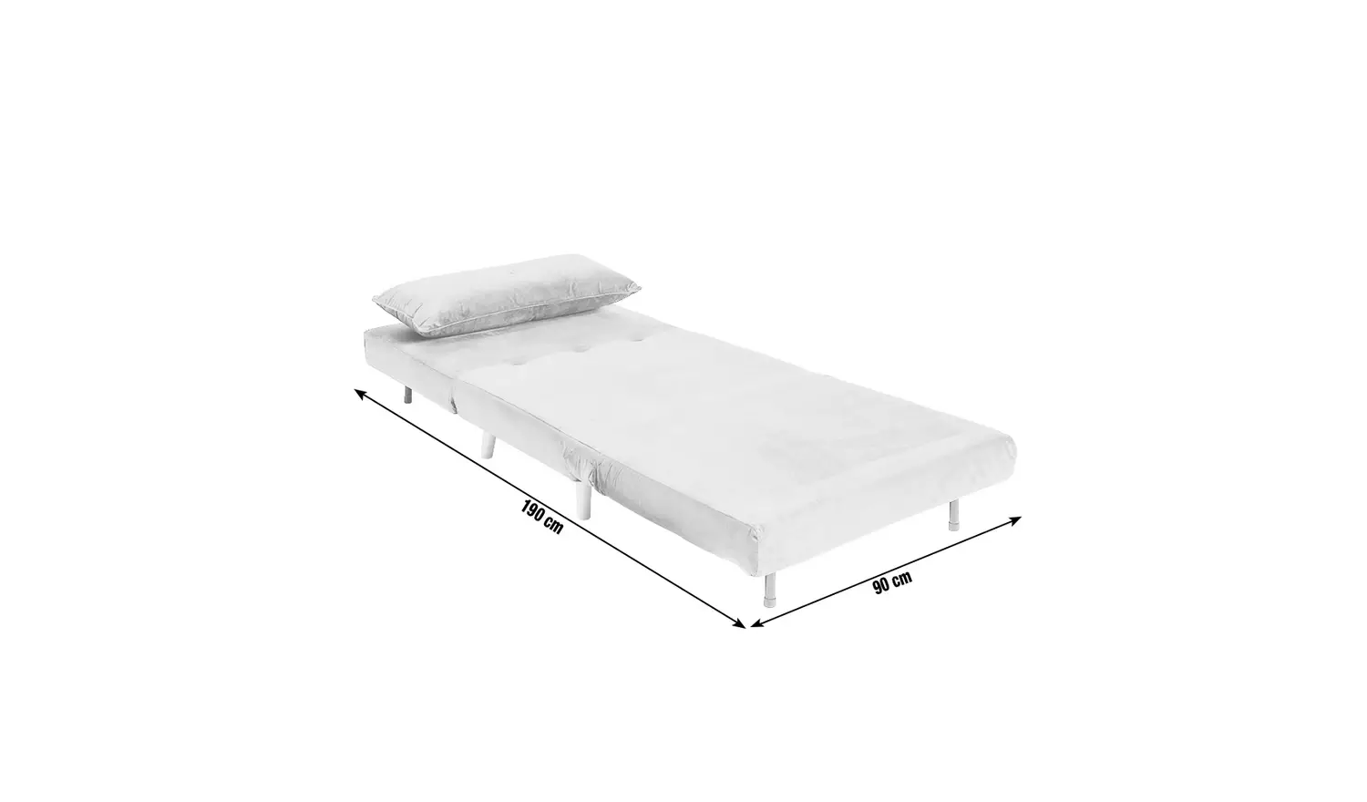 Habitat Roma Velvet Fabric Chairbed - Sage Green