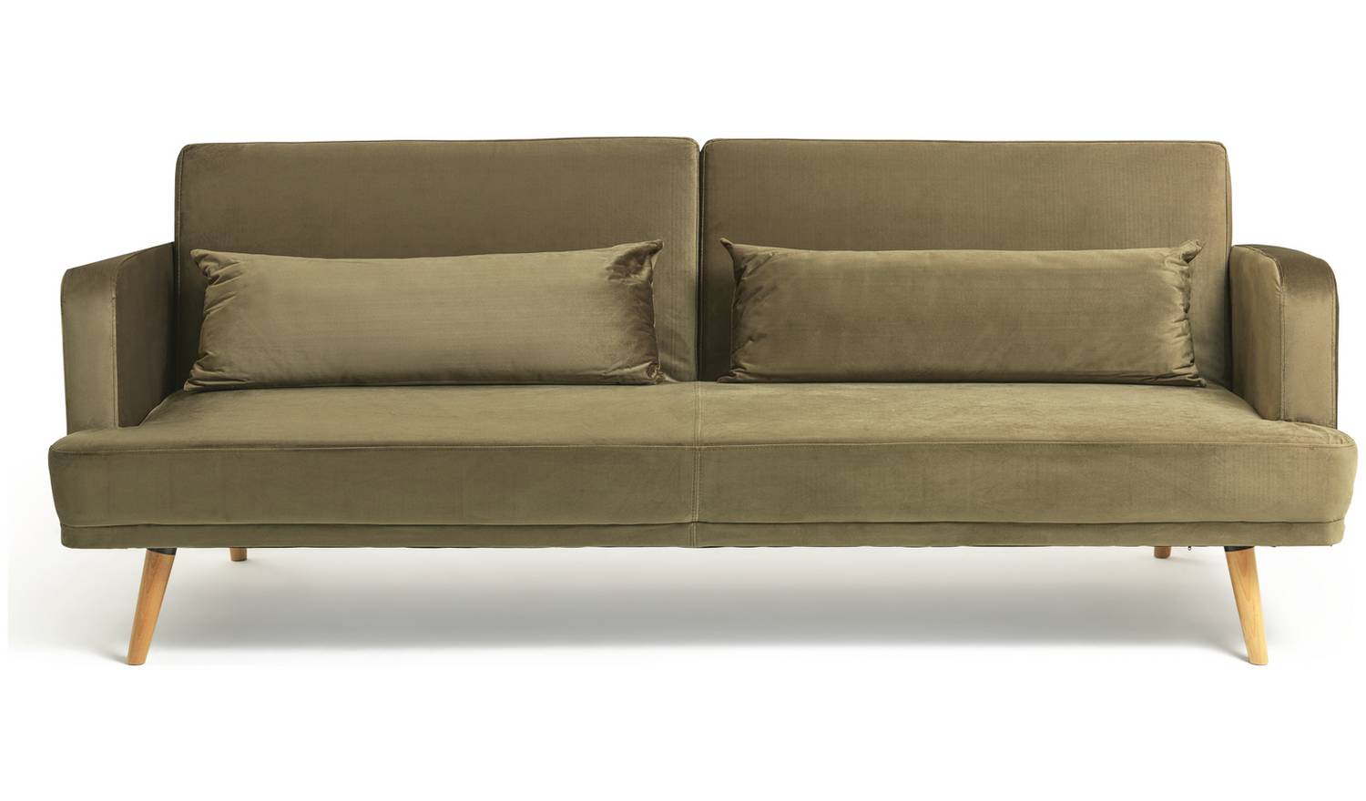 Habitat Andy Velvet 3 Seater Clic Clac Sofa Bed - Sage