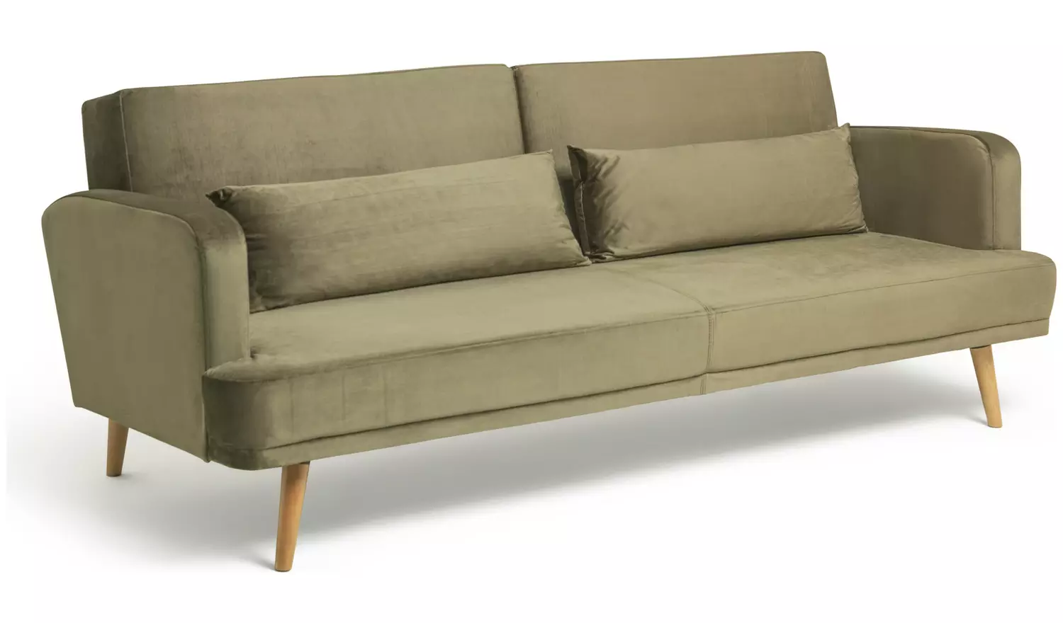 Habitat Andy Velvet 3 Seater Clic Clac Sofa Bed - Sage