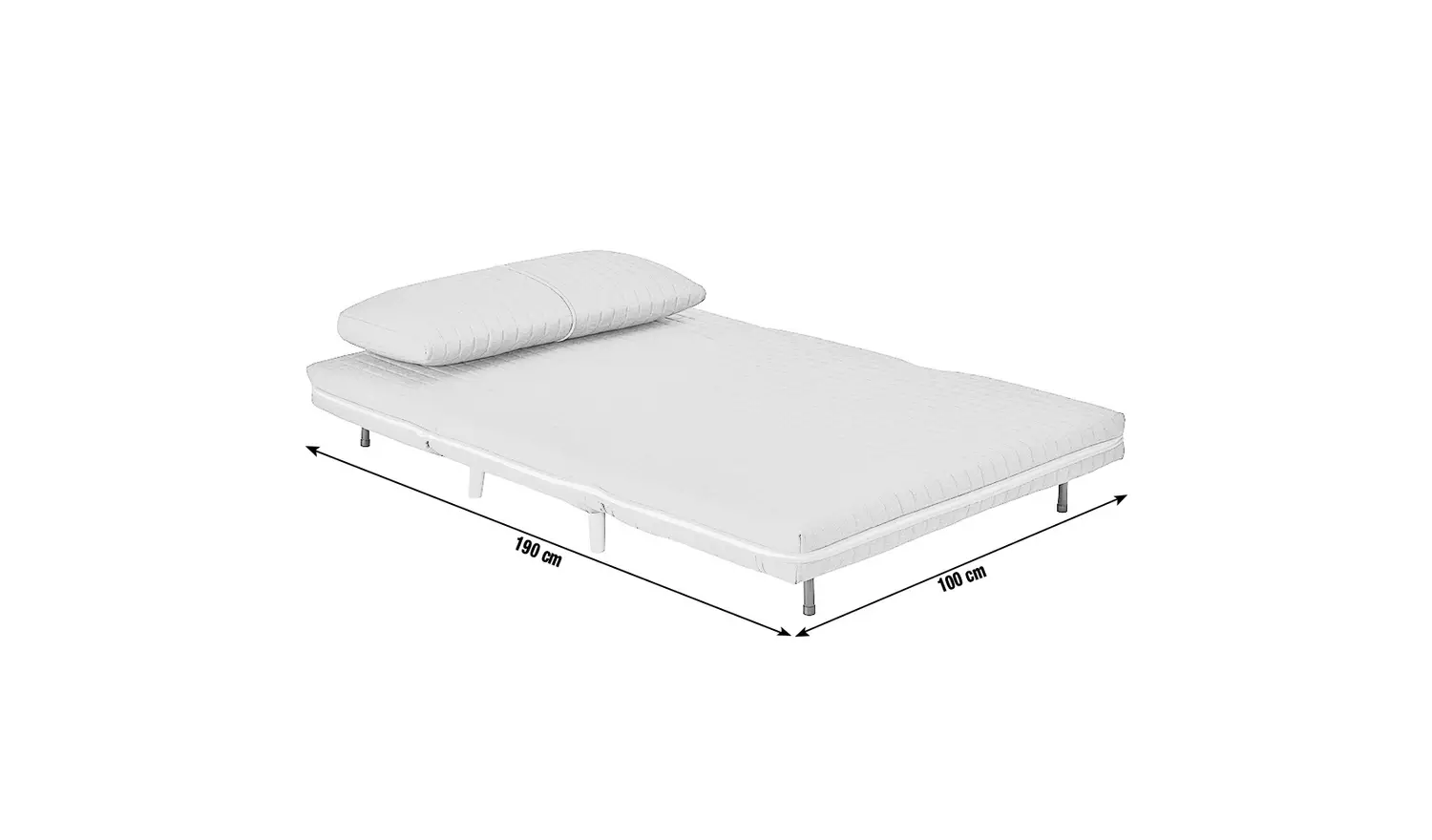 Habitat Roma Small Double Velvet Chairbed - Sage Green