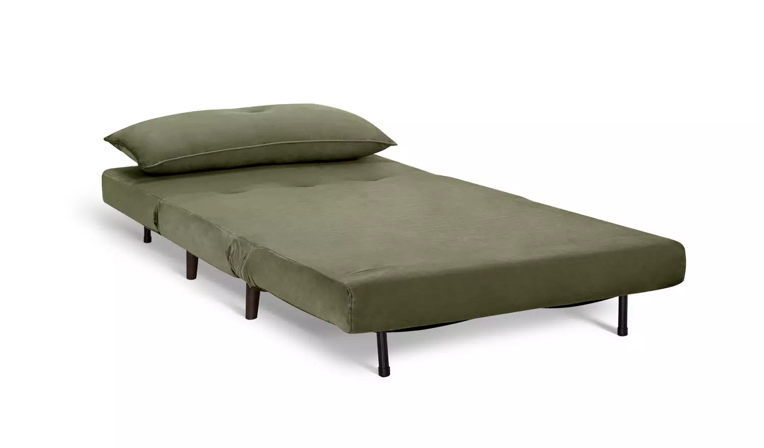 Habitat Roma Small Double Velvet Chairbed - Sage Green