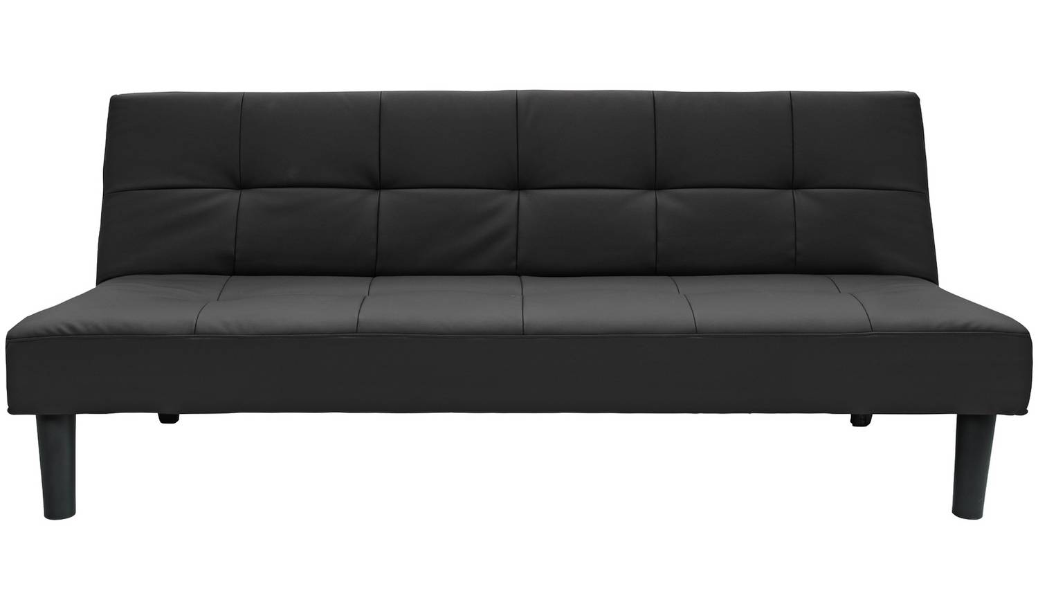 Argos Home Patsy FauxLeather 2Seater ClicClac SofaBed -Black