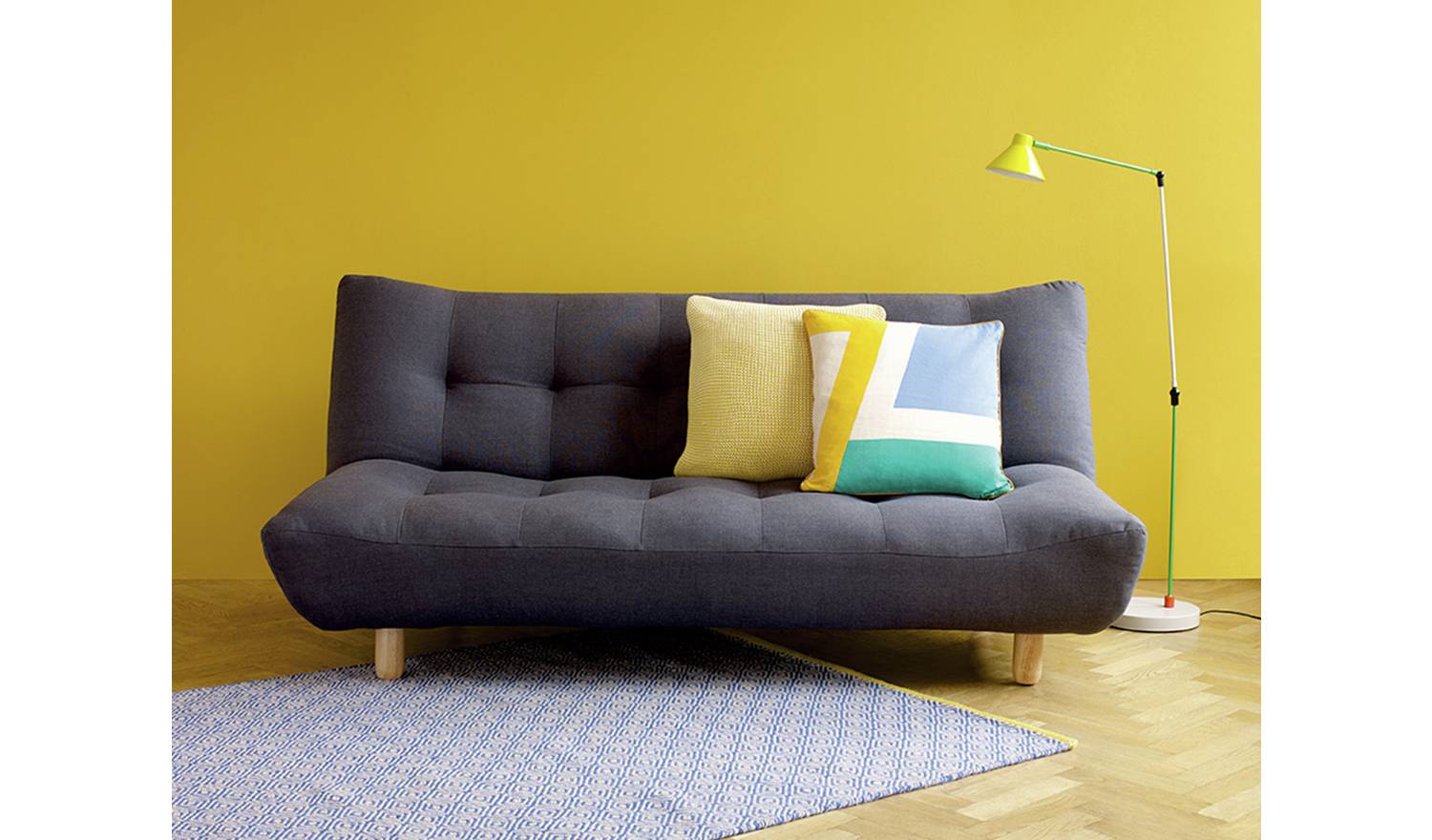 Habitat Kota 3 Seater Fabric Clic Clac Sofa Bed - Charcoal