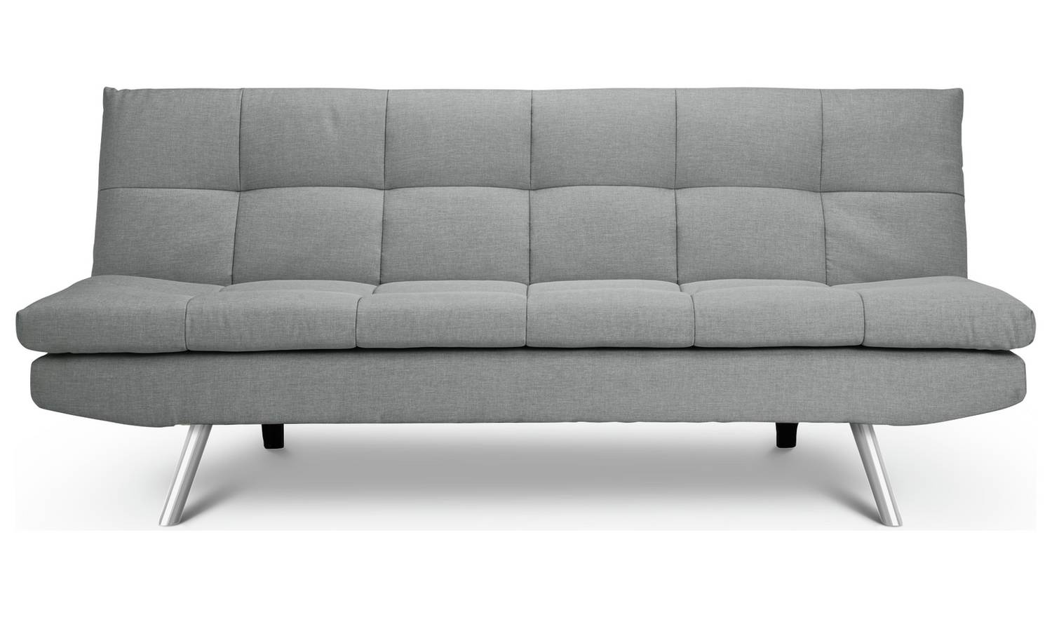 Habitat Nolan Fabric 3 Seater Clic Clac Sofa Bed-Light Grey