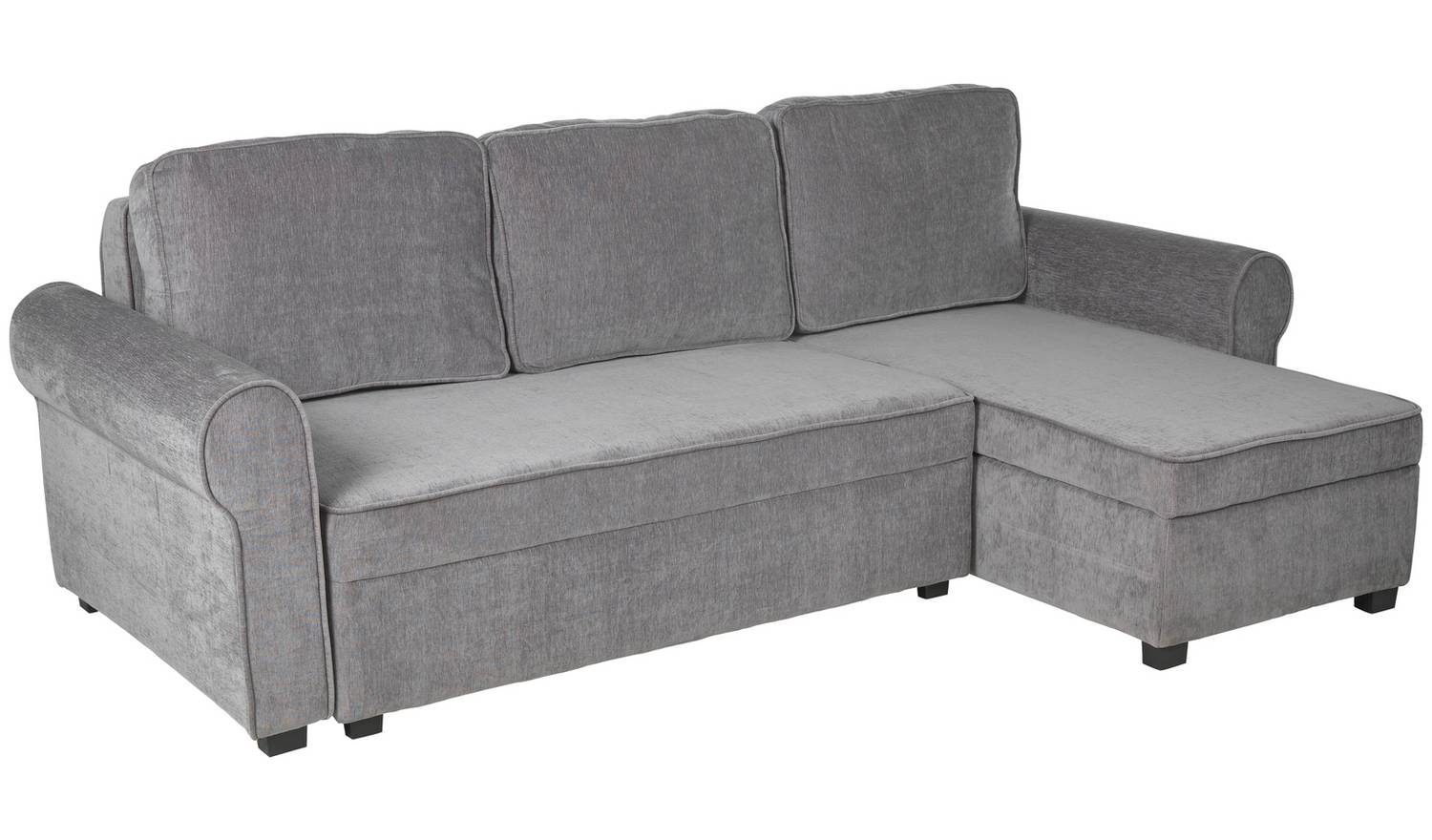 Argos Home Addie Velvet Reversible Storage Sofa Bed - Grey