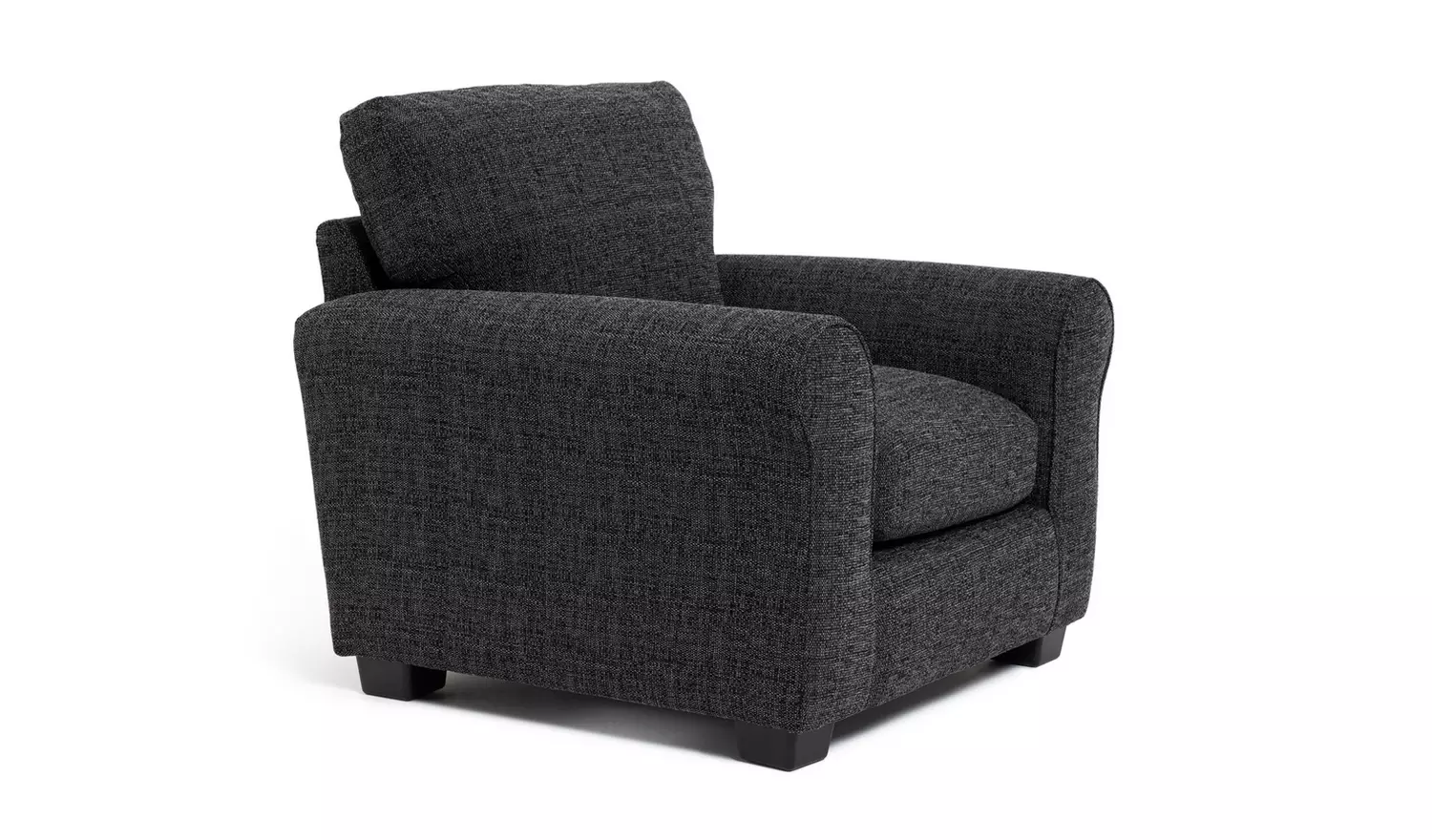 Argos Home Lisbon Fabric Chair & 4 Seater Sofa - Charcoal
