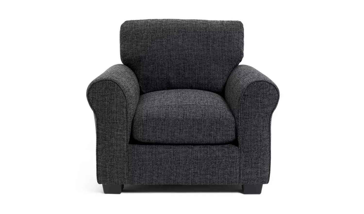 Argos Home Lisbon Fabric Chair & 2 Seater Sofa - Charcoal