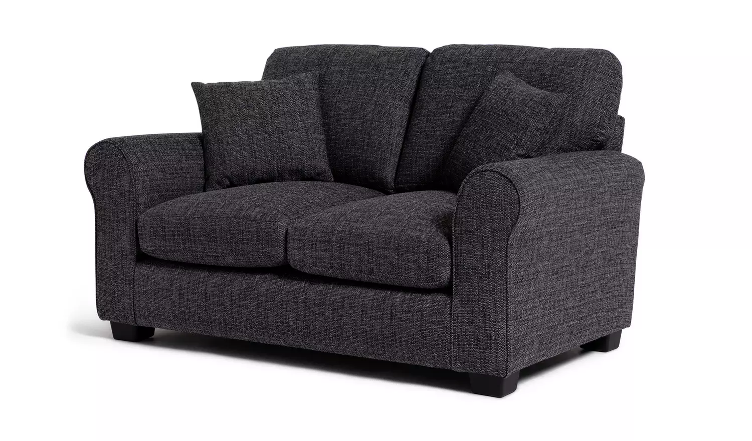 Argos Home Lisbon Fabric Chair & 2 Seater Sofa - Charcoal