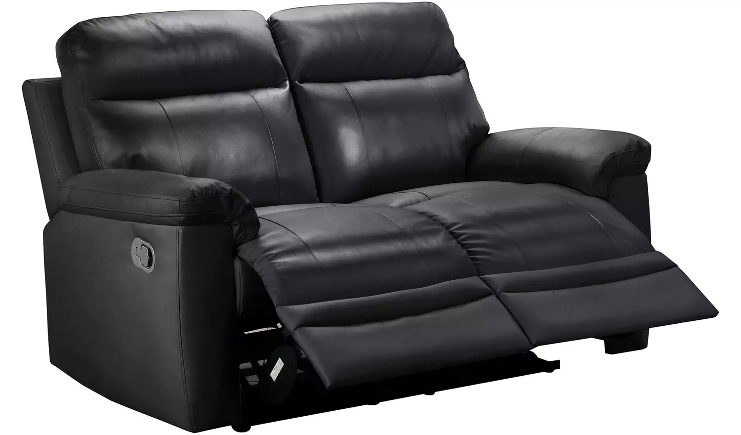 Argos Home Paolo Chair & 2 Seater Manual Recline Sofa -Black