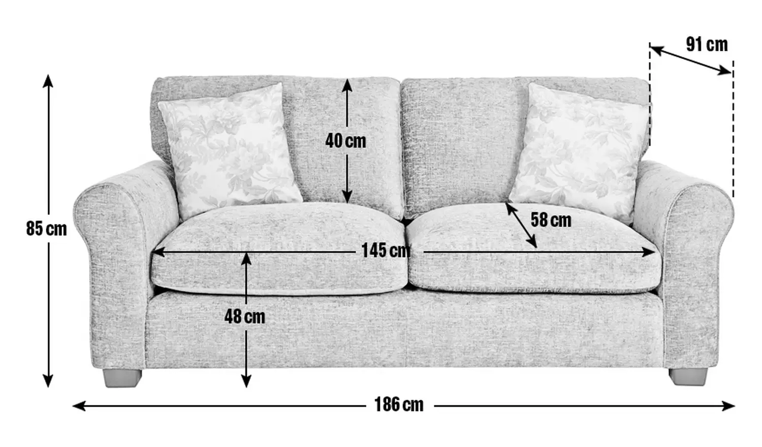 Argos Home Taylor Fabric Chair & 3 Seater Sofa - Mink