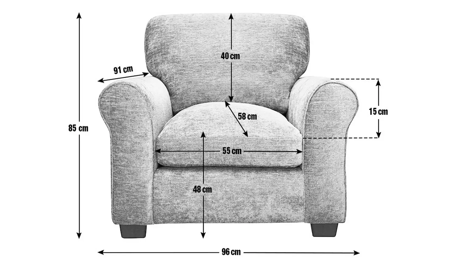 Argos Home Taylor Fabric Chair & 3 Seater Sofa - Mink