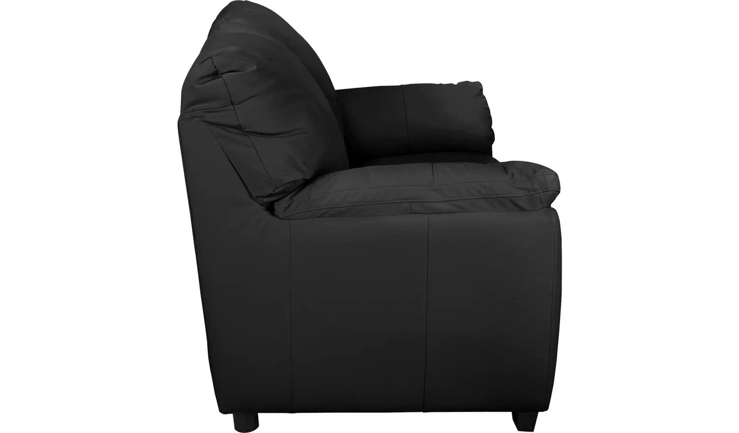 Argos Home Milano Pair of Leather 2 Seater Sofa - Black