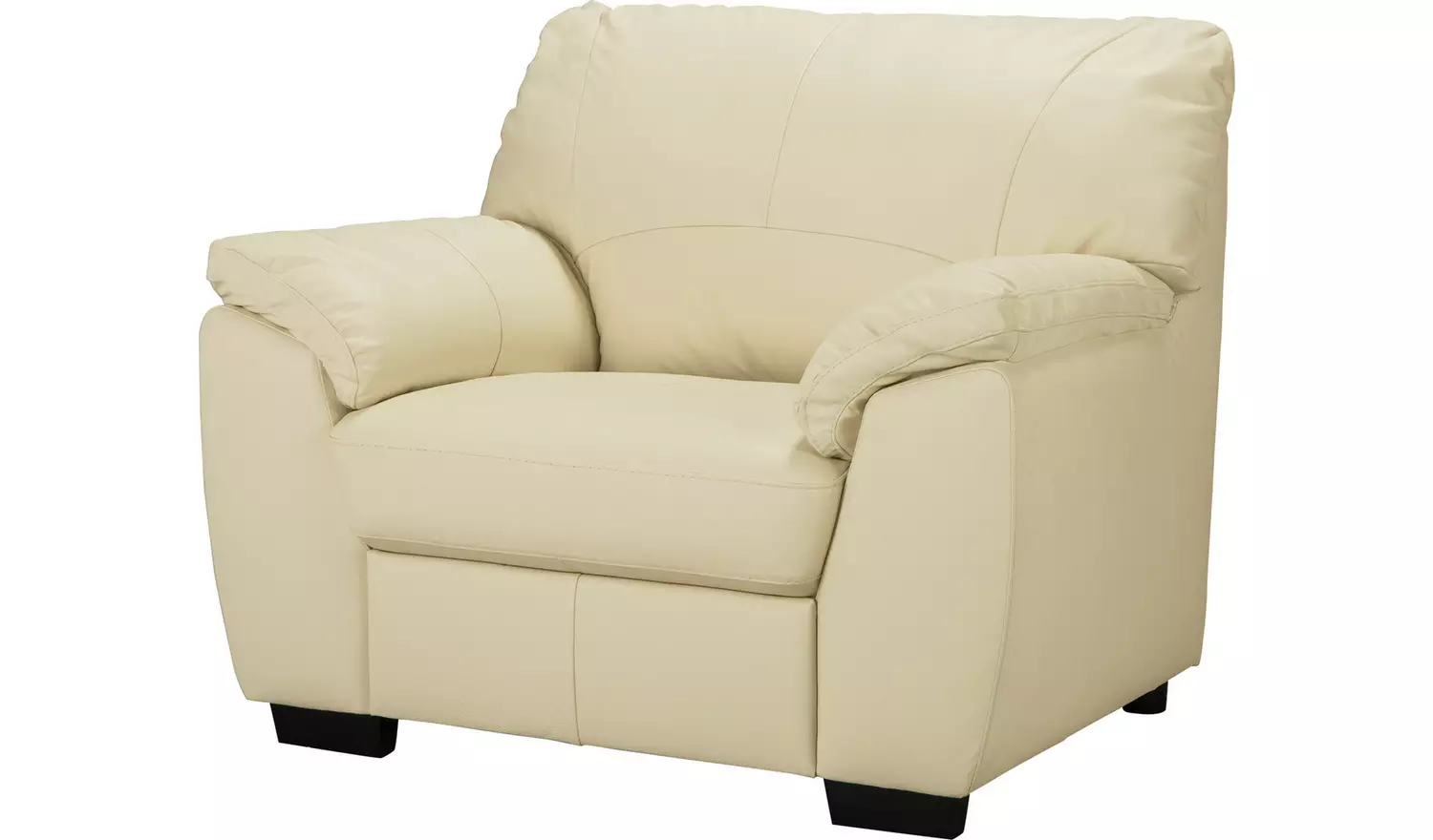 Argos Home Milano Leather Chair and 2 Seater Sofa - Ivory