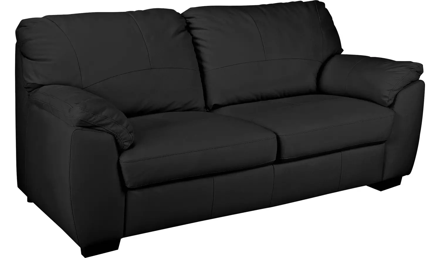 Argos Home Milano Leather 2 Seater and 3 Seater Sofa - Black