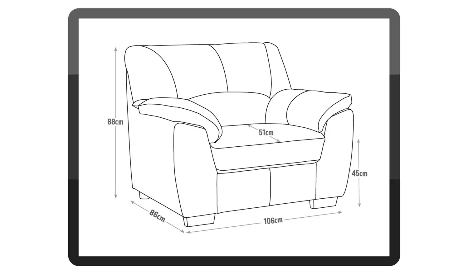 Argos Home Milano Leather Chair and 2 Seater Sofa - Ivory