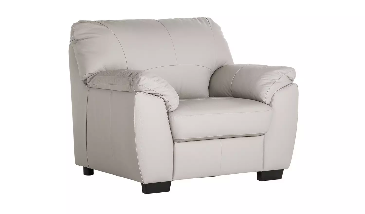 Argos Home Milano Leather Chair & 3 Seater Sofa - Light Grey