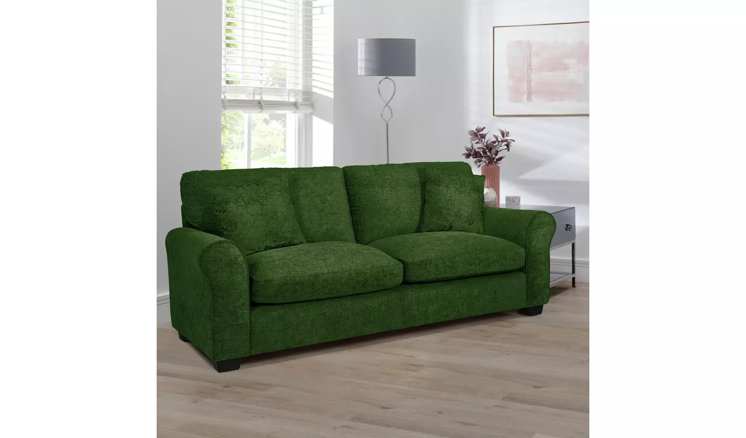 Argos Home Taylor Fabric 2 Seater & 3 Seater Sofa - Green
