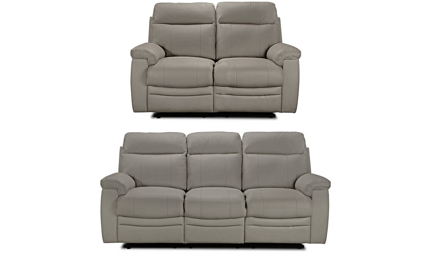 Argos Home Paolo 2 & 3 Seater Manual Recliner Sofas - Grey