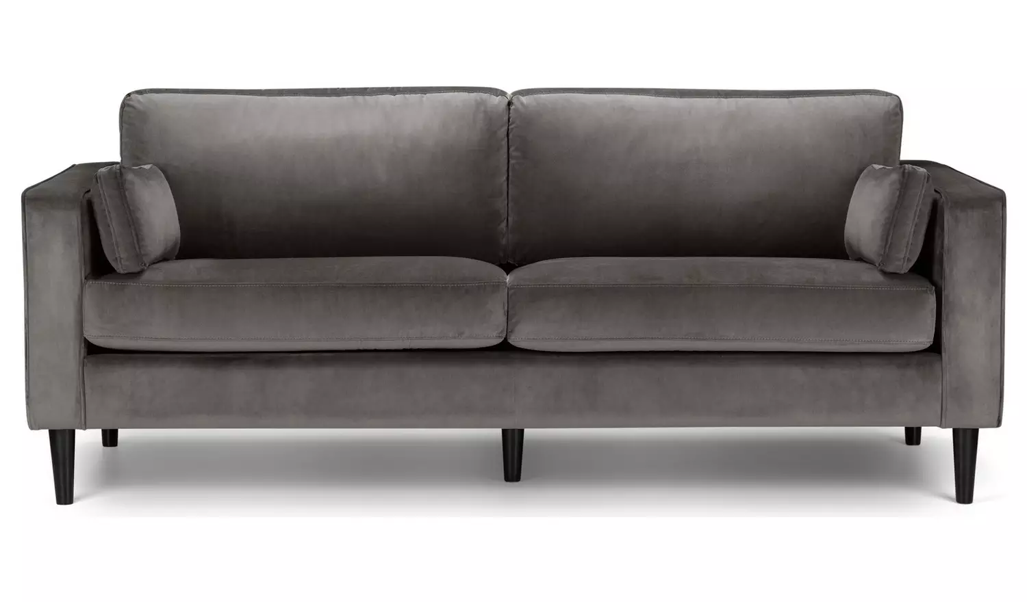 Julian Bowen Hayward Velvet 3 Seater Sofa - Grey