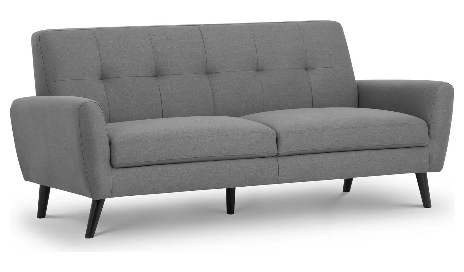 Julian Bowen Monza Fabric 3 Seater Sofa - Light Grey