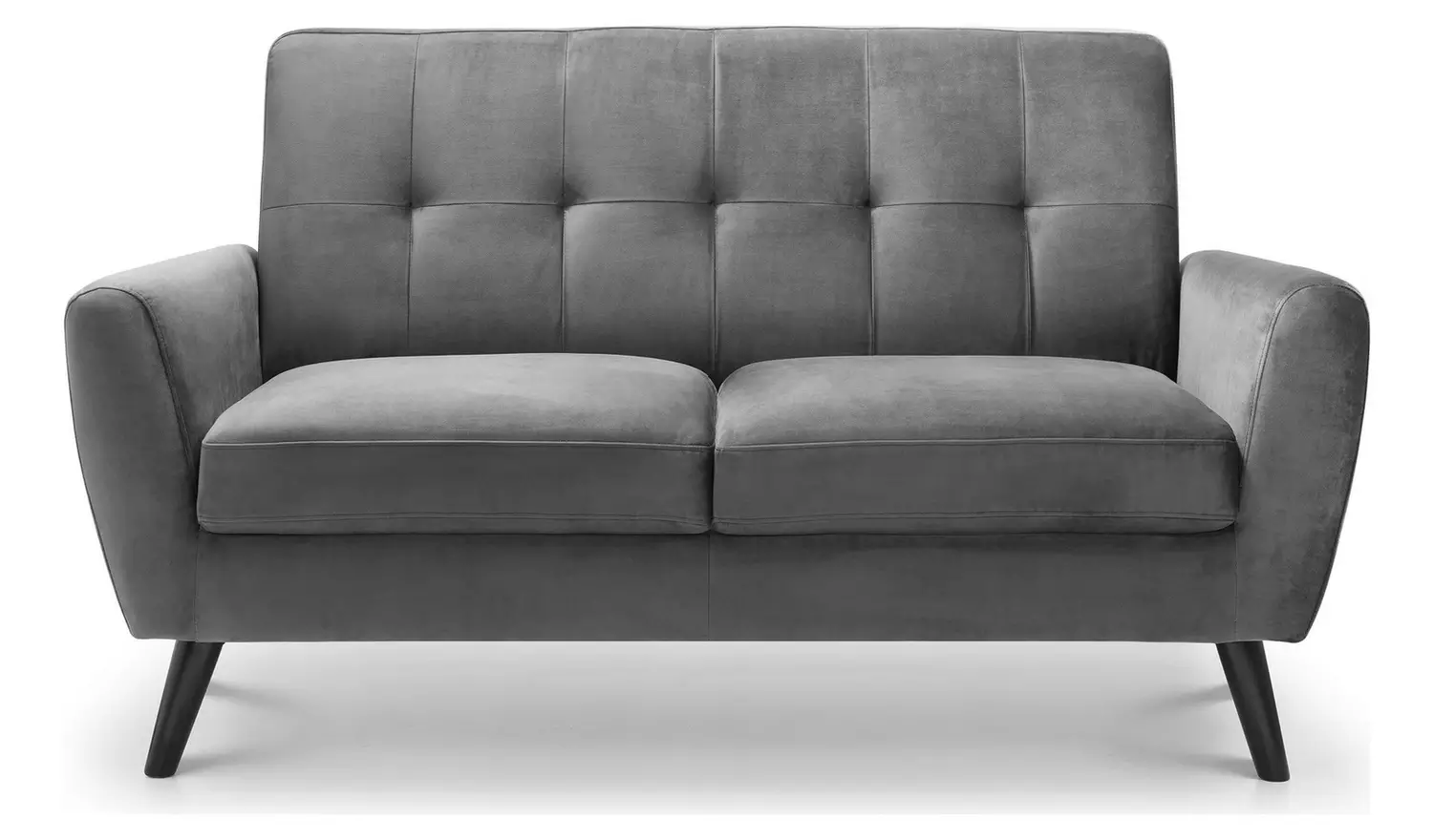 Julian Bowen Monza Velvet 2 Seater Sofa - Grey