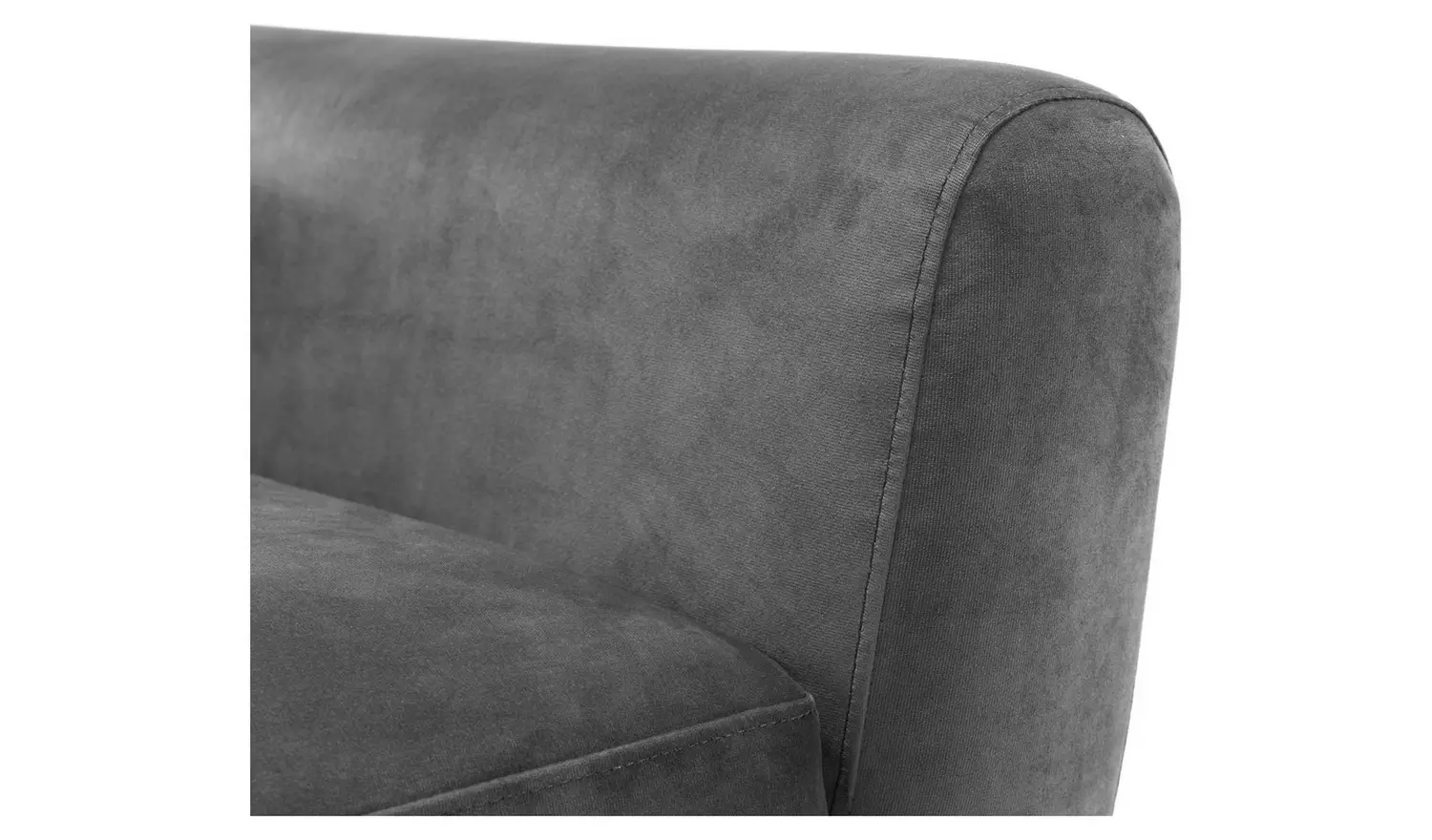 Julian Bowen Monza Velvet 2 Seater Sofa - Grey